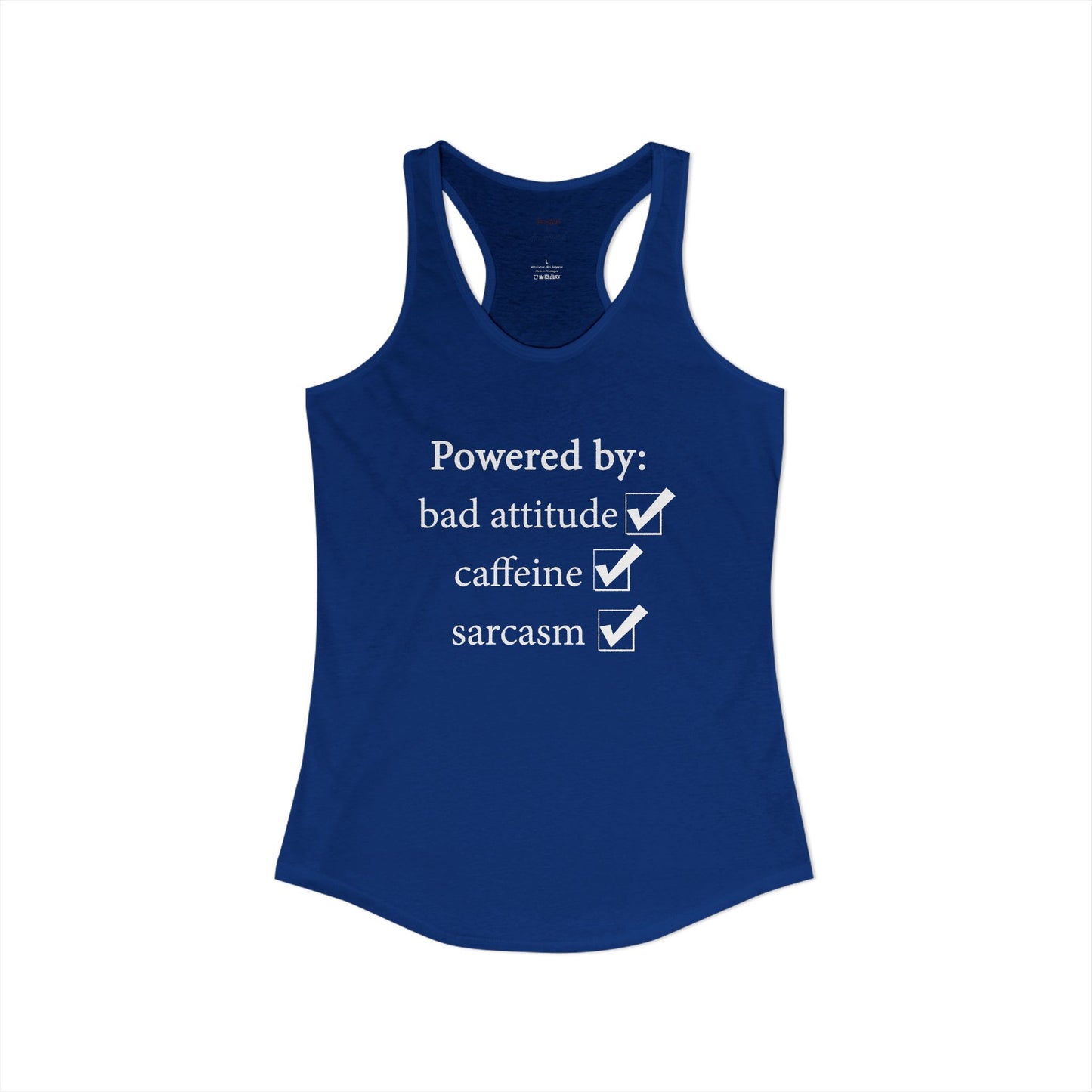I'm Powered By Racerback Tank