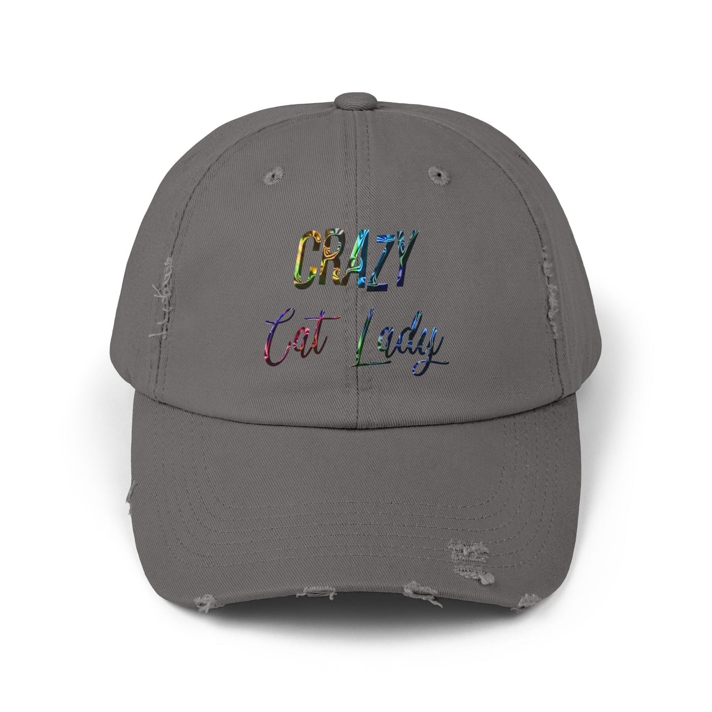 "Crazy Cat Lady" Distressed Cap —  Funny Truth Hat