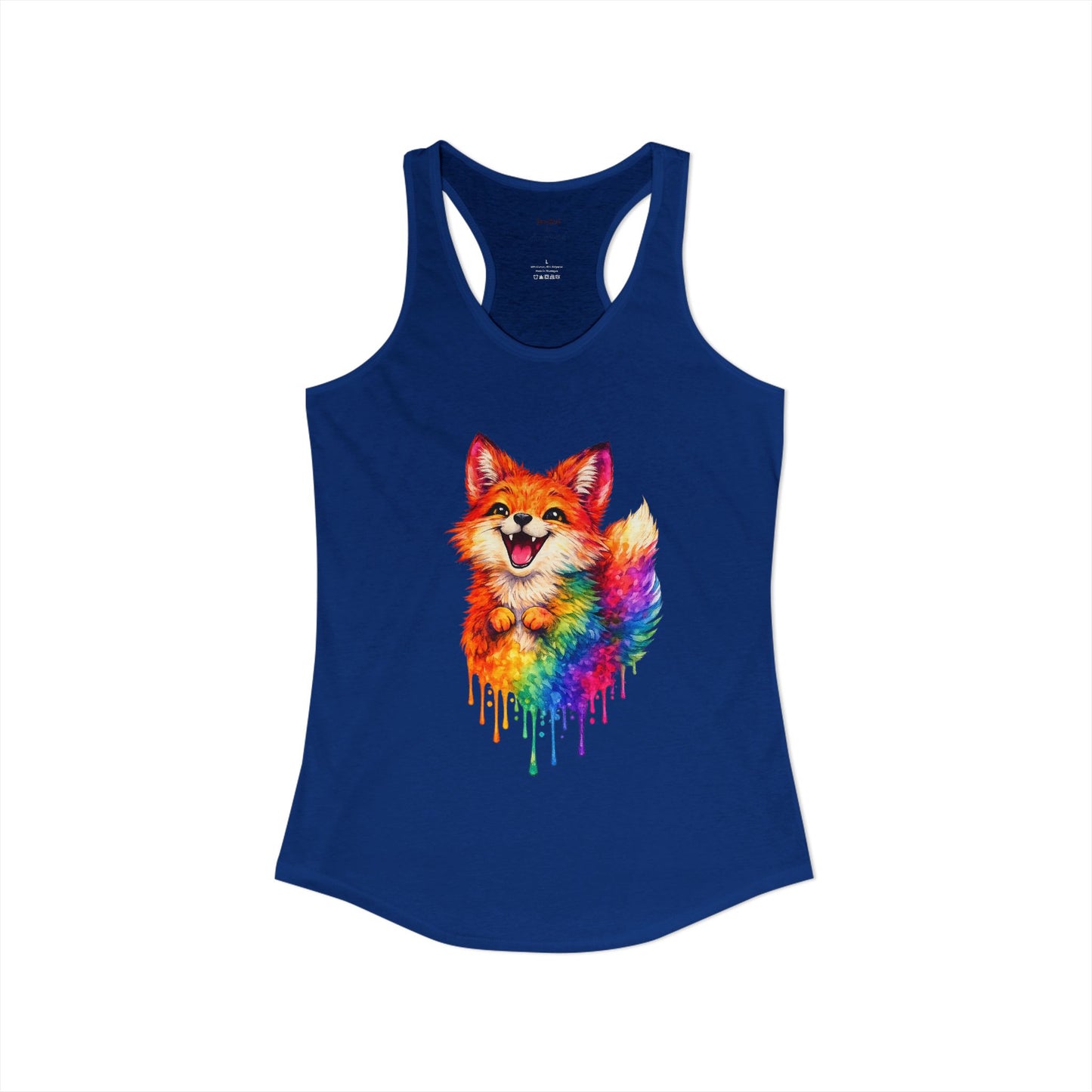 Watercolor Wildlife Fox Racerback Tank