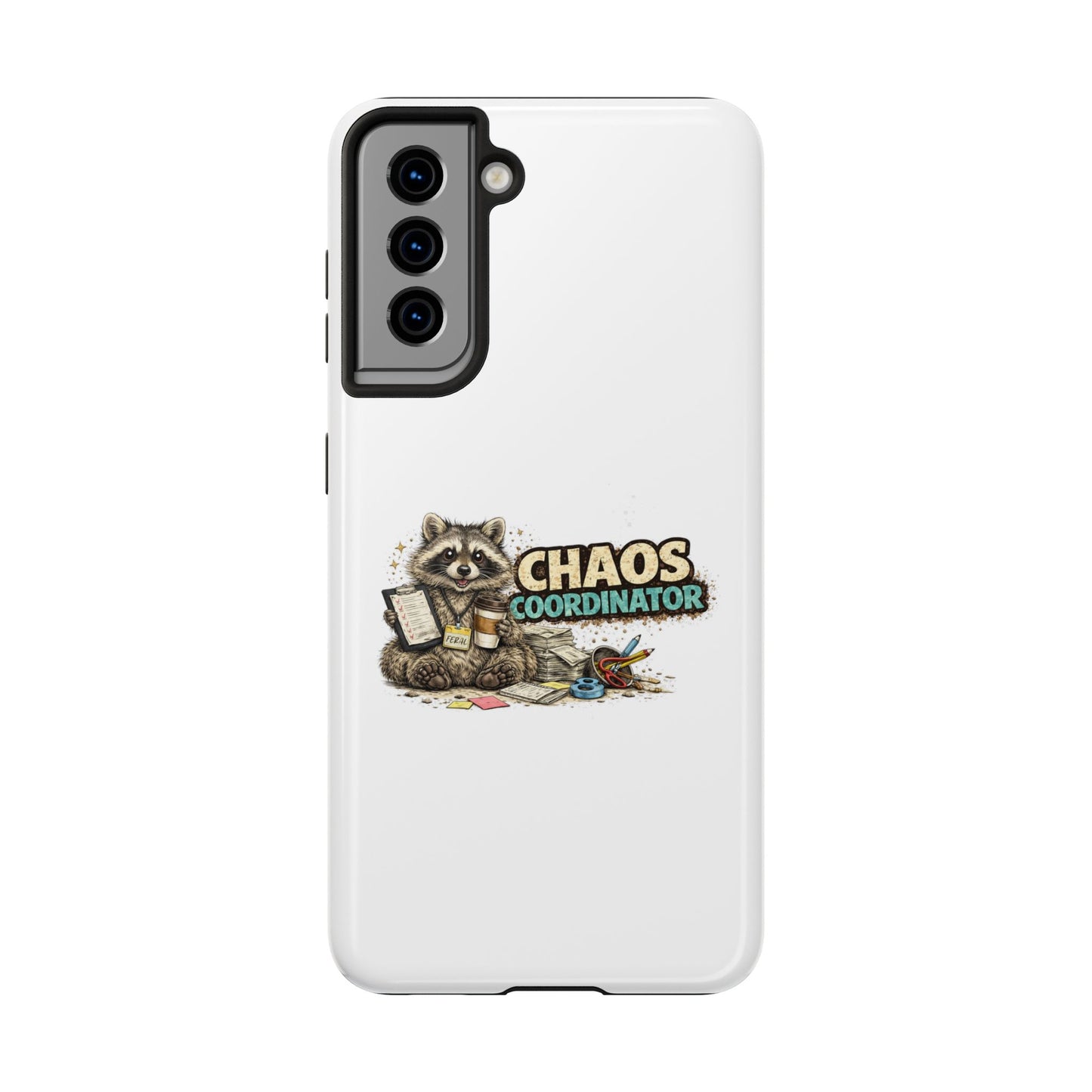 Chaos Coordinator Raccoon Phone Case — Tough & Cute Protective Phone Cover