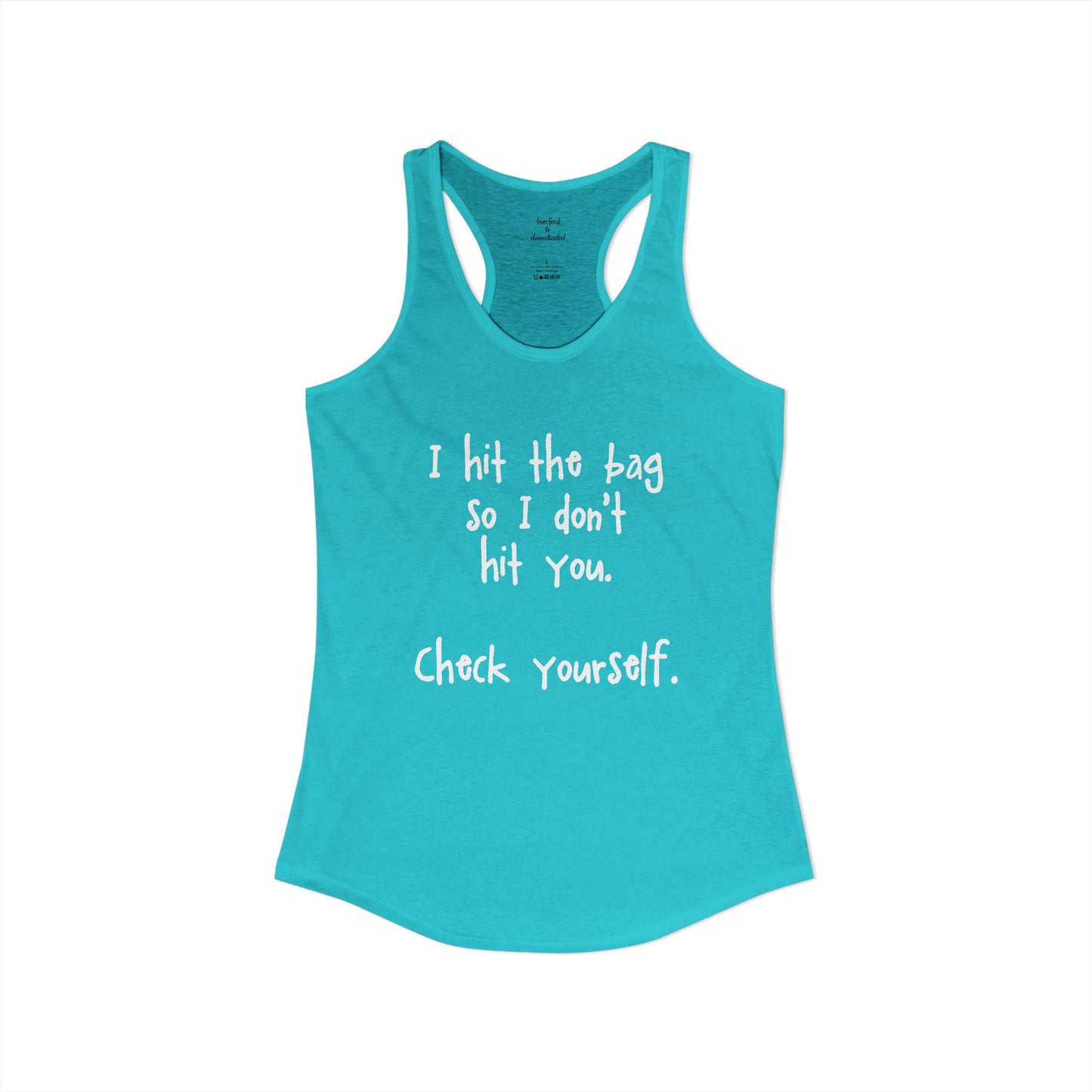 "Check Yourself" Kickboxing Racerback Tank