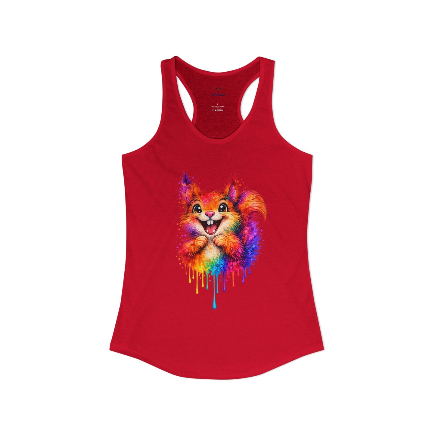 Watercolor Wildlife Squirrel Racerback Tank