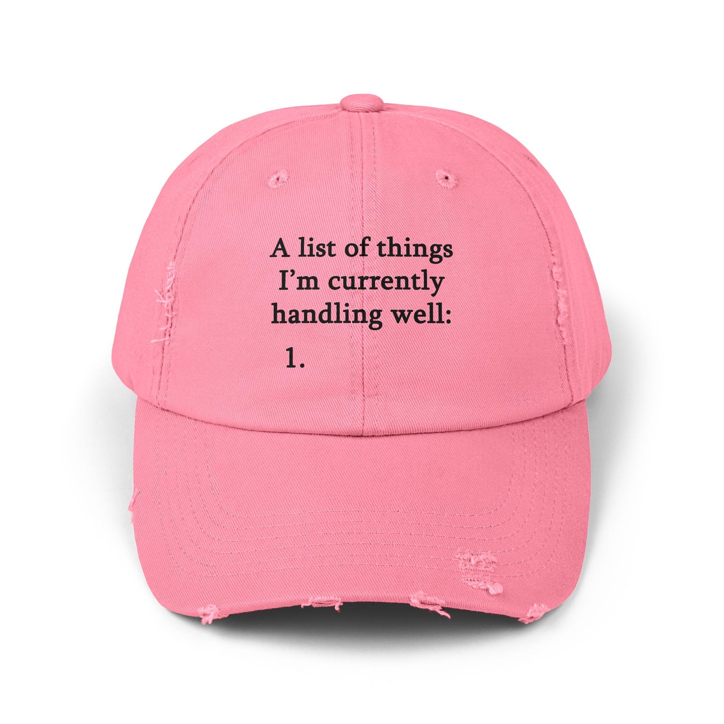 "A List" Distressed Cap —  Funny Truth Hat