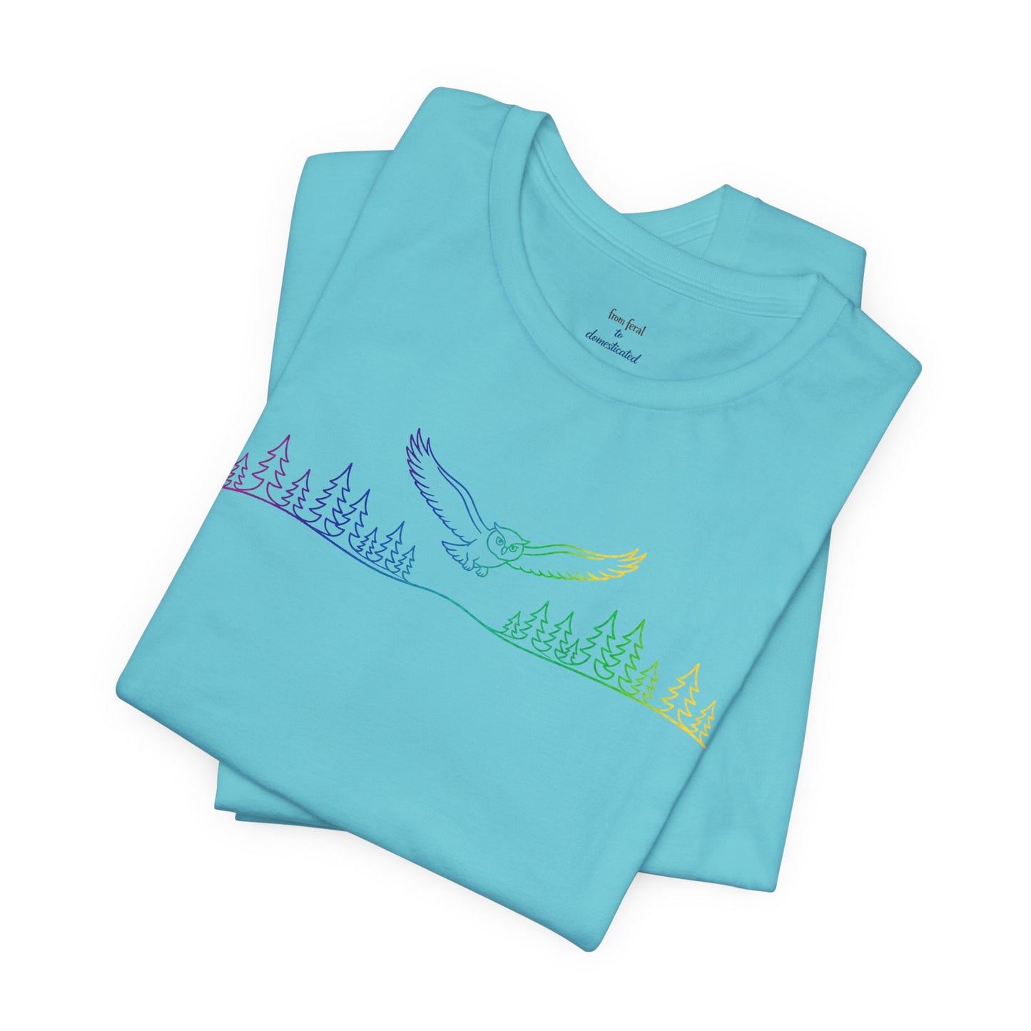 Owl | Colorful Line-Work T-Shirt