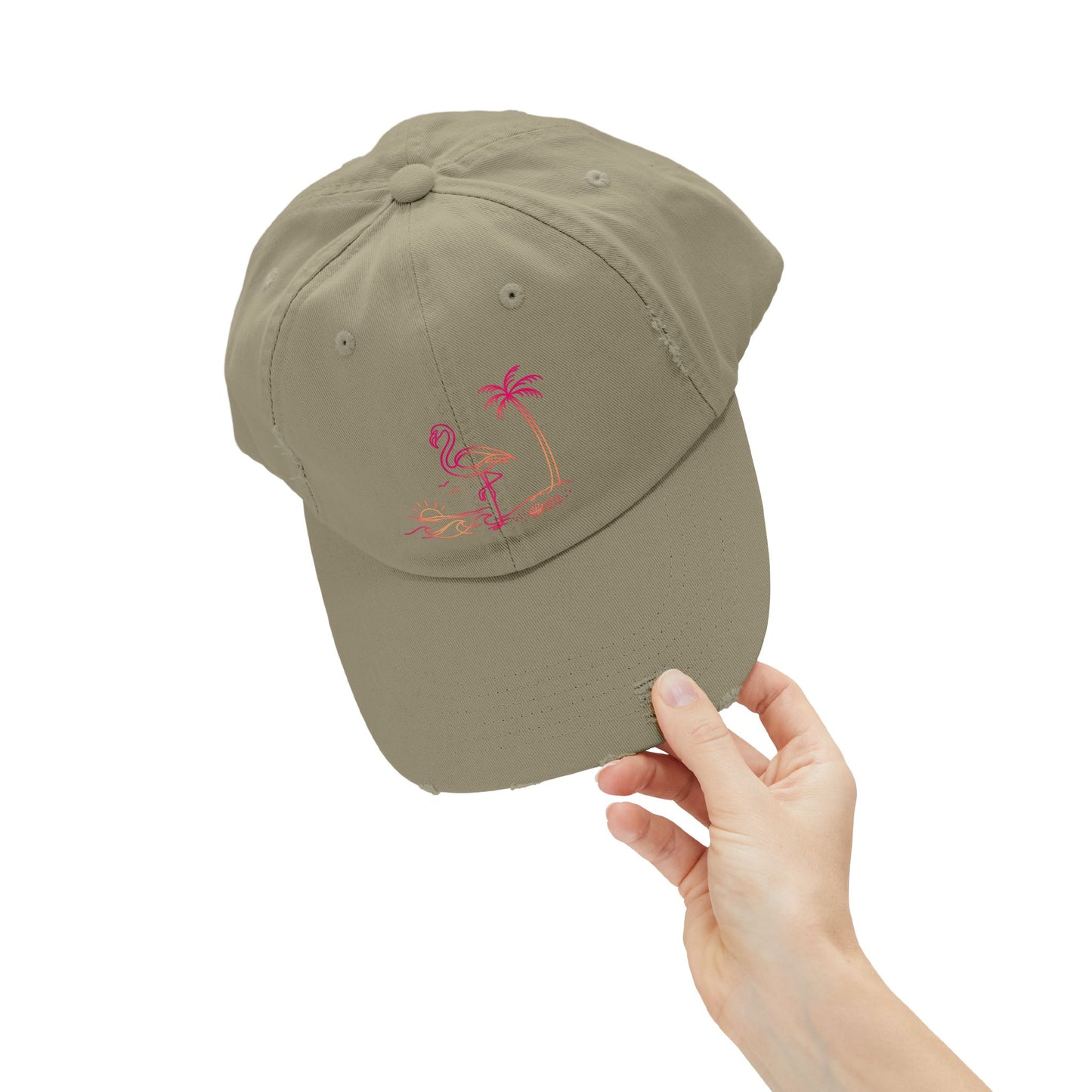 Flashy Flamingo | Distressed Cap