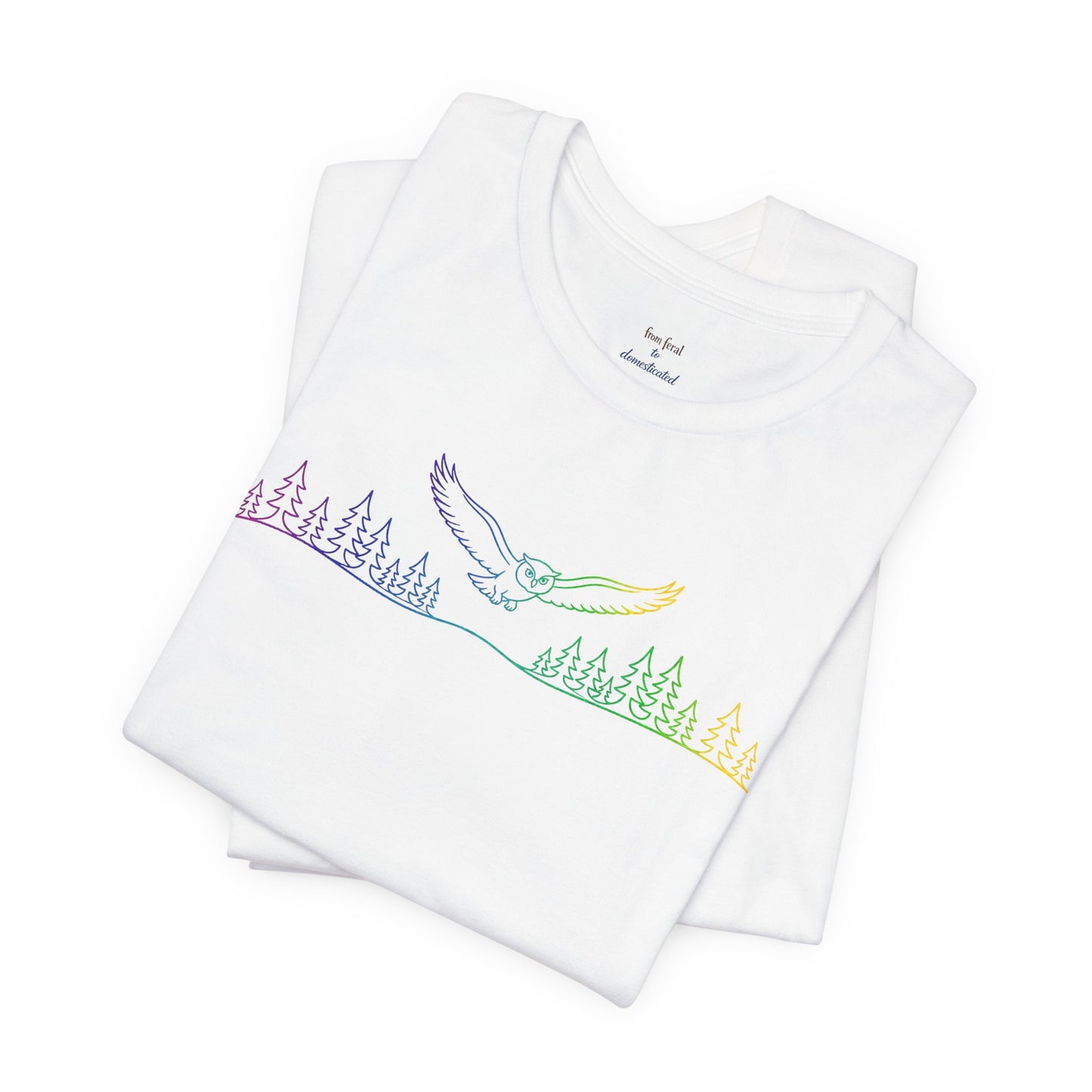 Owl | Colorful Line-Work T-Shirt