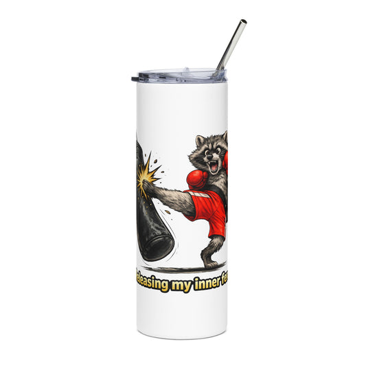 Kickboxing Raccoon 20oz Stainless Steel Tumbler