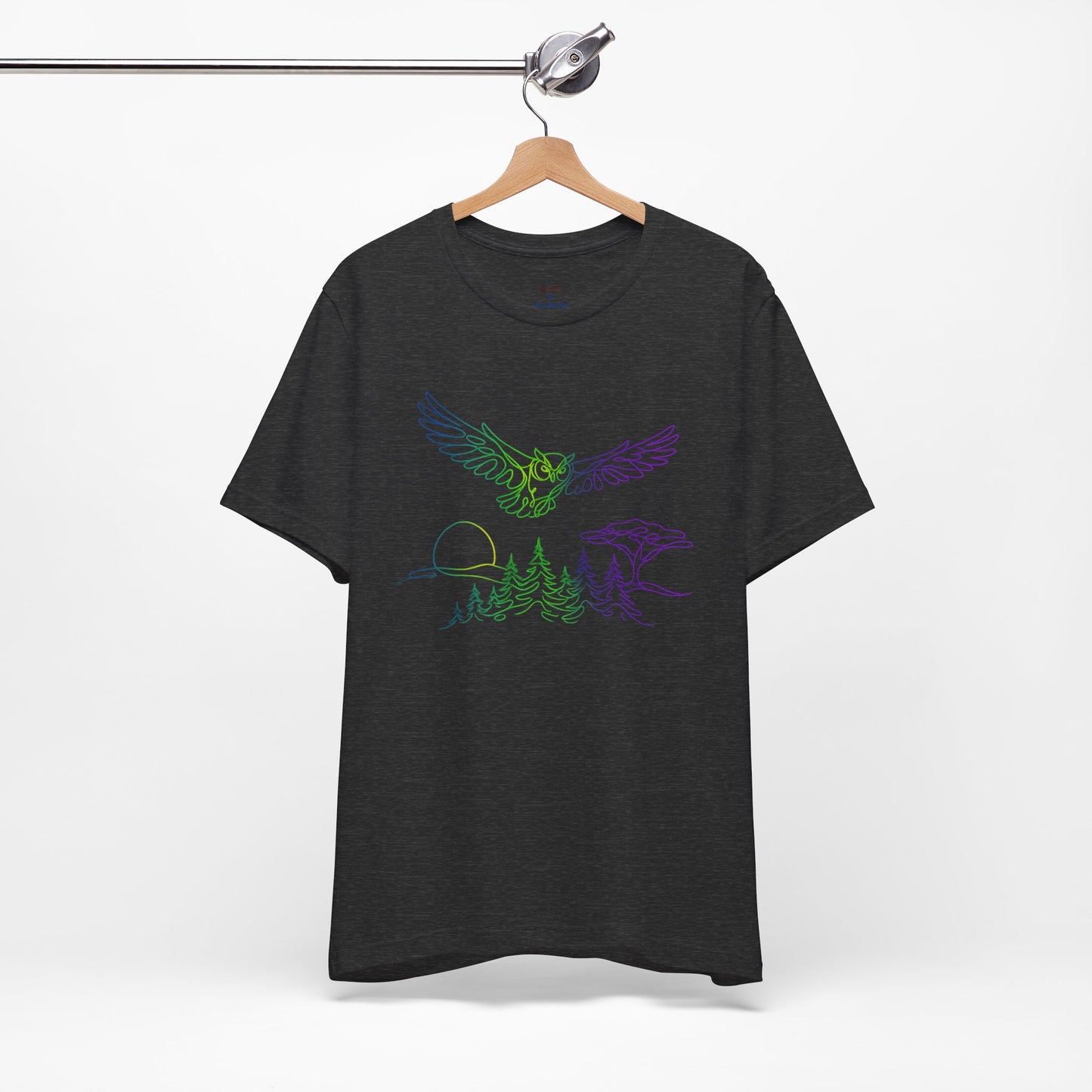 Owl | Colorful Line-Work T-Shirt