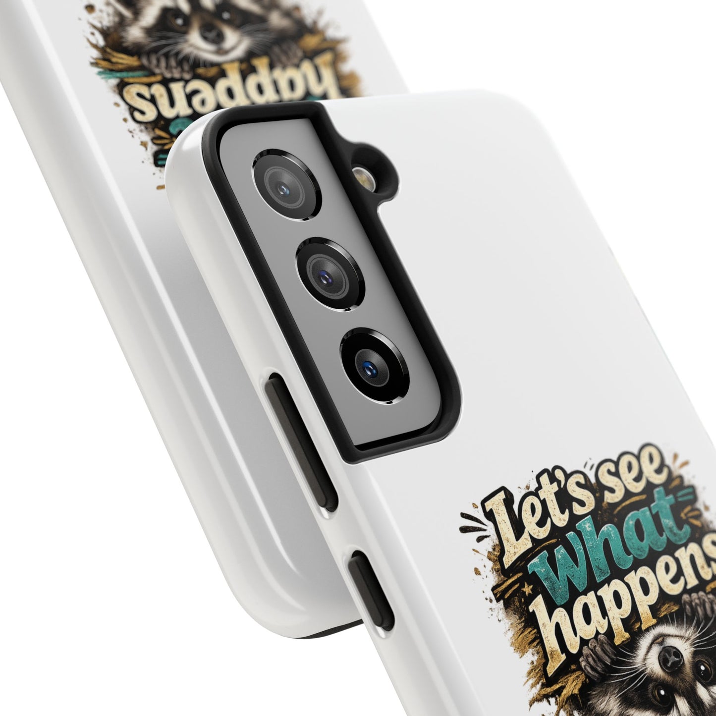 Let's See What Happens Raccoon Phone Case — Tough & Cute Protective Phone Cover