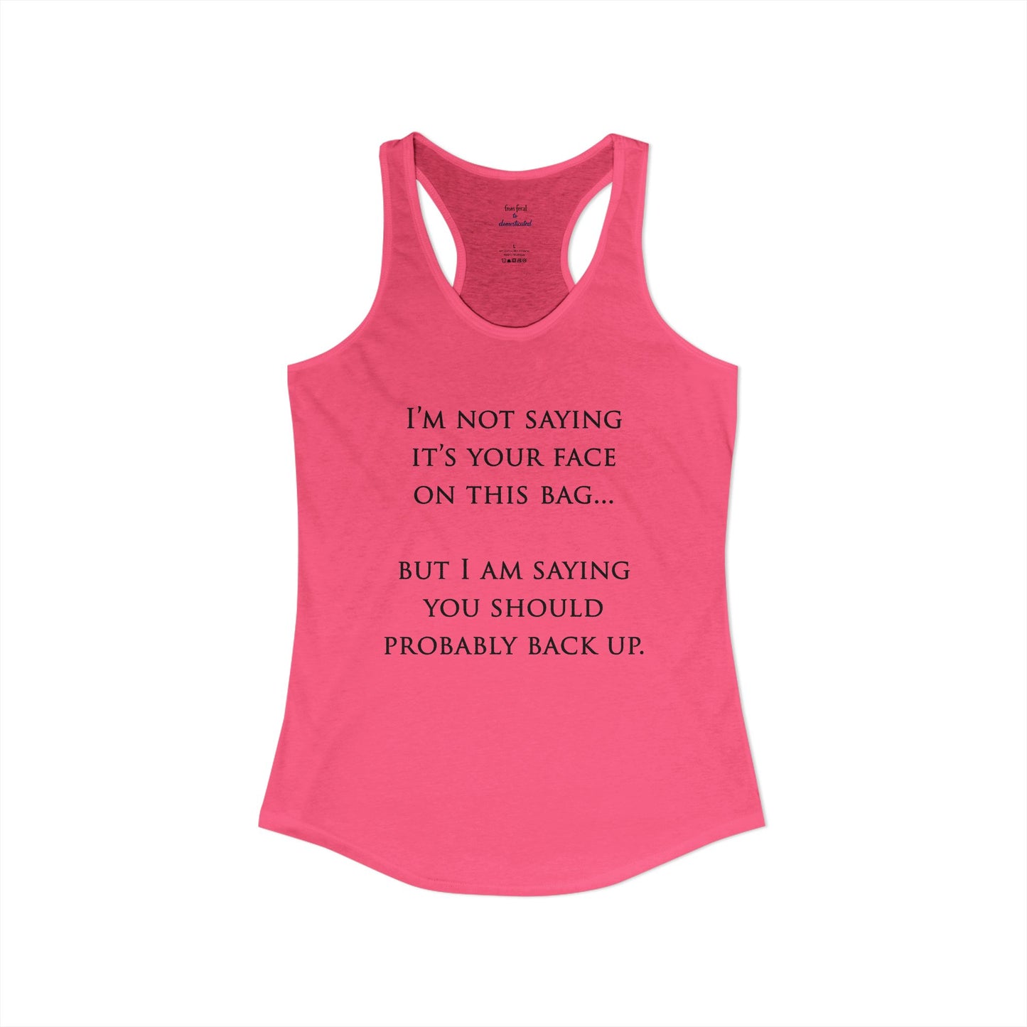 Face On The Bag Kickboxing Racerback Tank