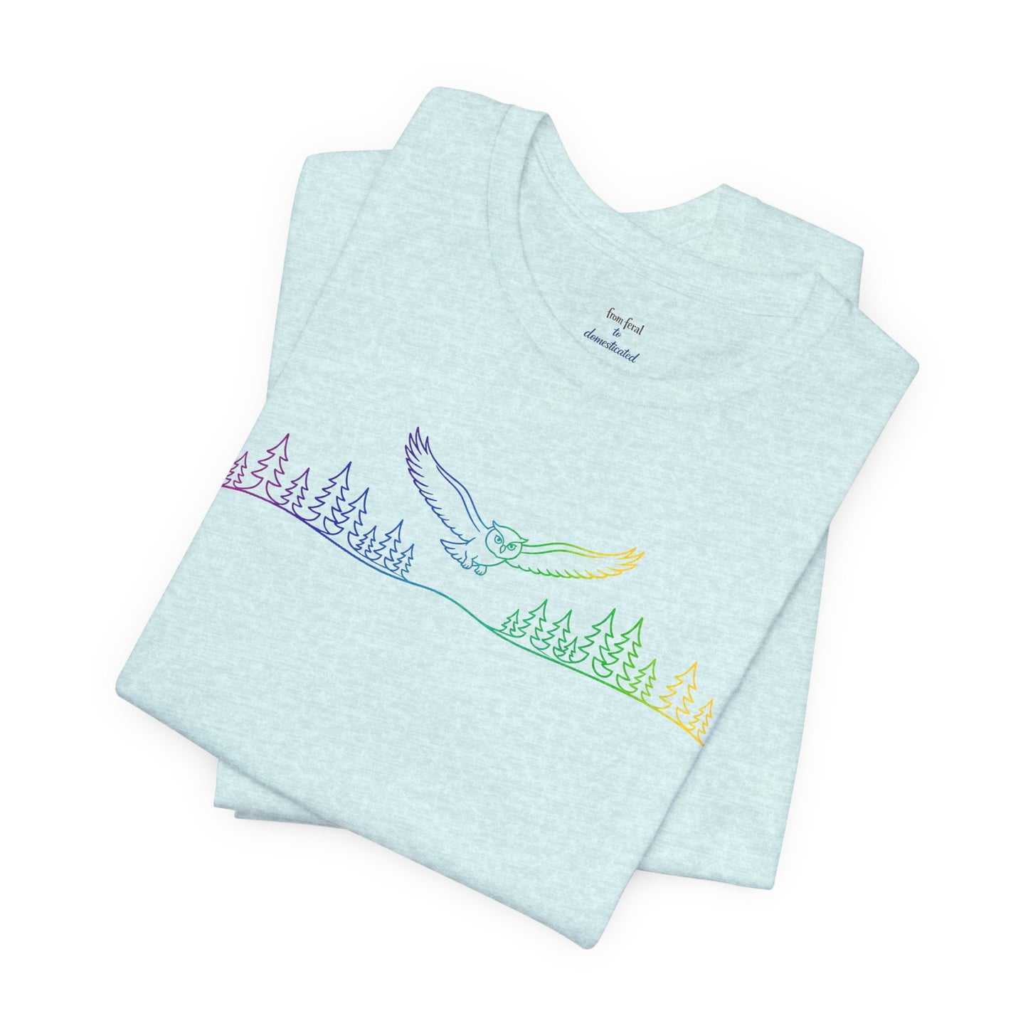 Owl | Colorful Line-Work T-Shirt