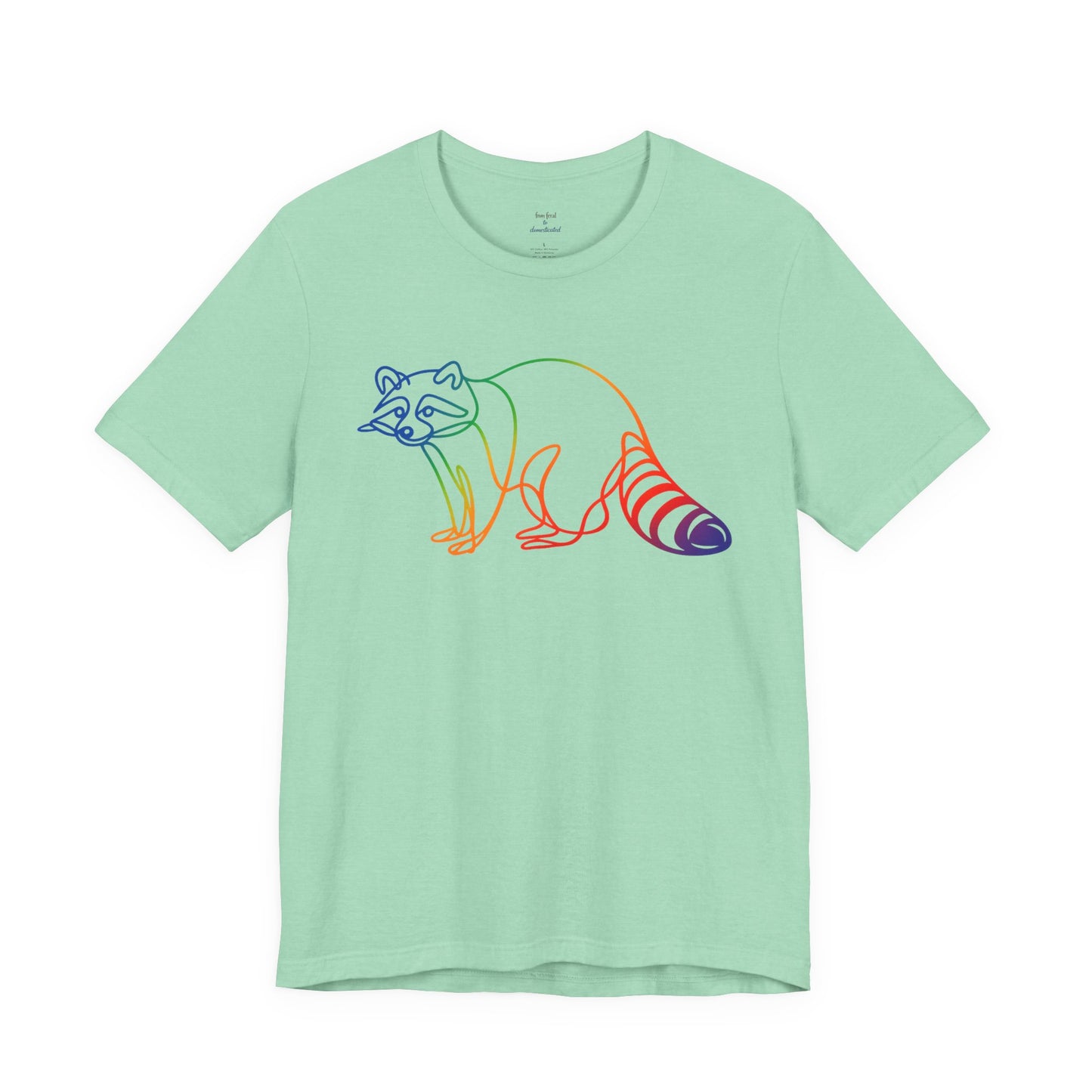 Raccoon Tee — Minimal Line Raccoon Scenic Graphic T-Shirt