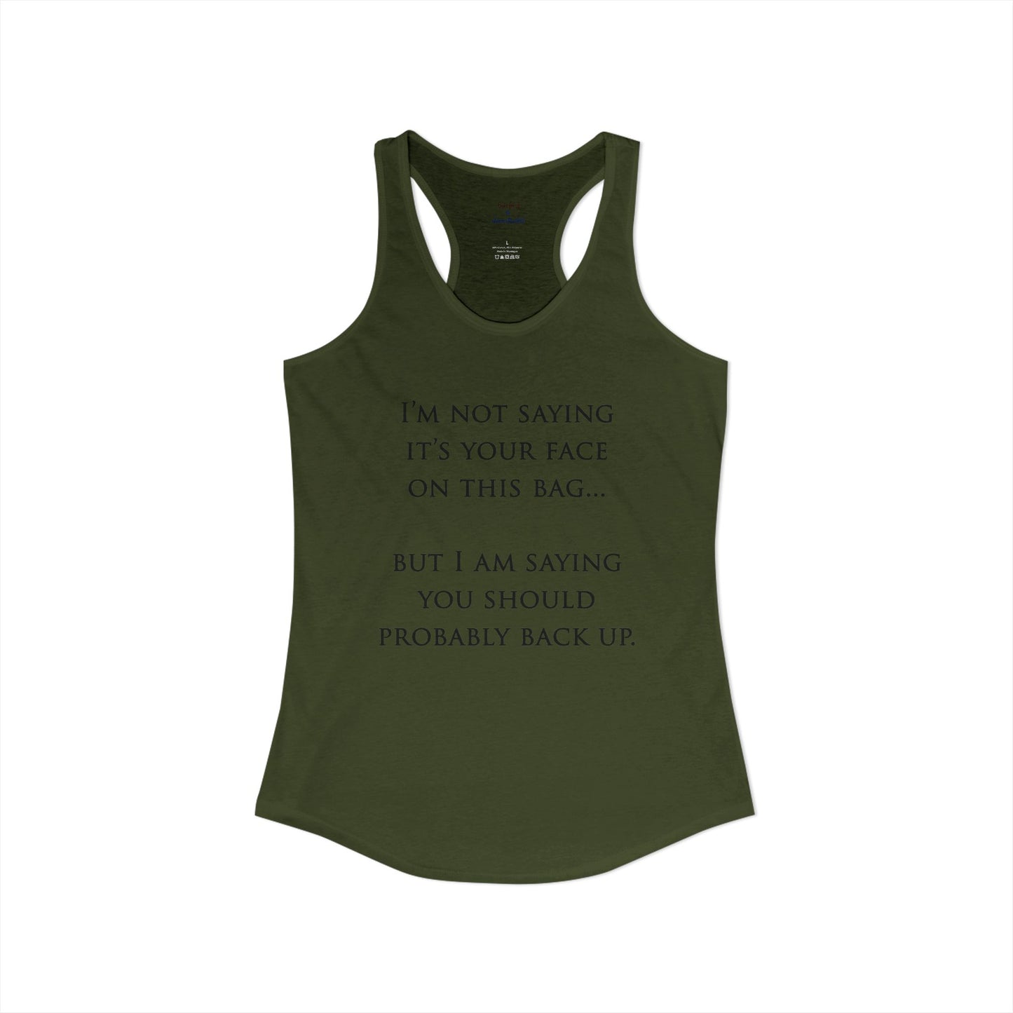 Face On The Bag Kickboxing Racerback Tank
