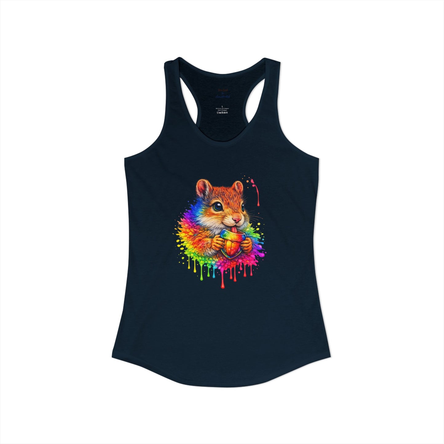 Watercolor Wildlife Squirrel Racerback Tank