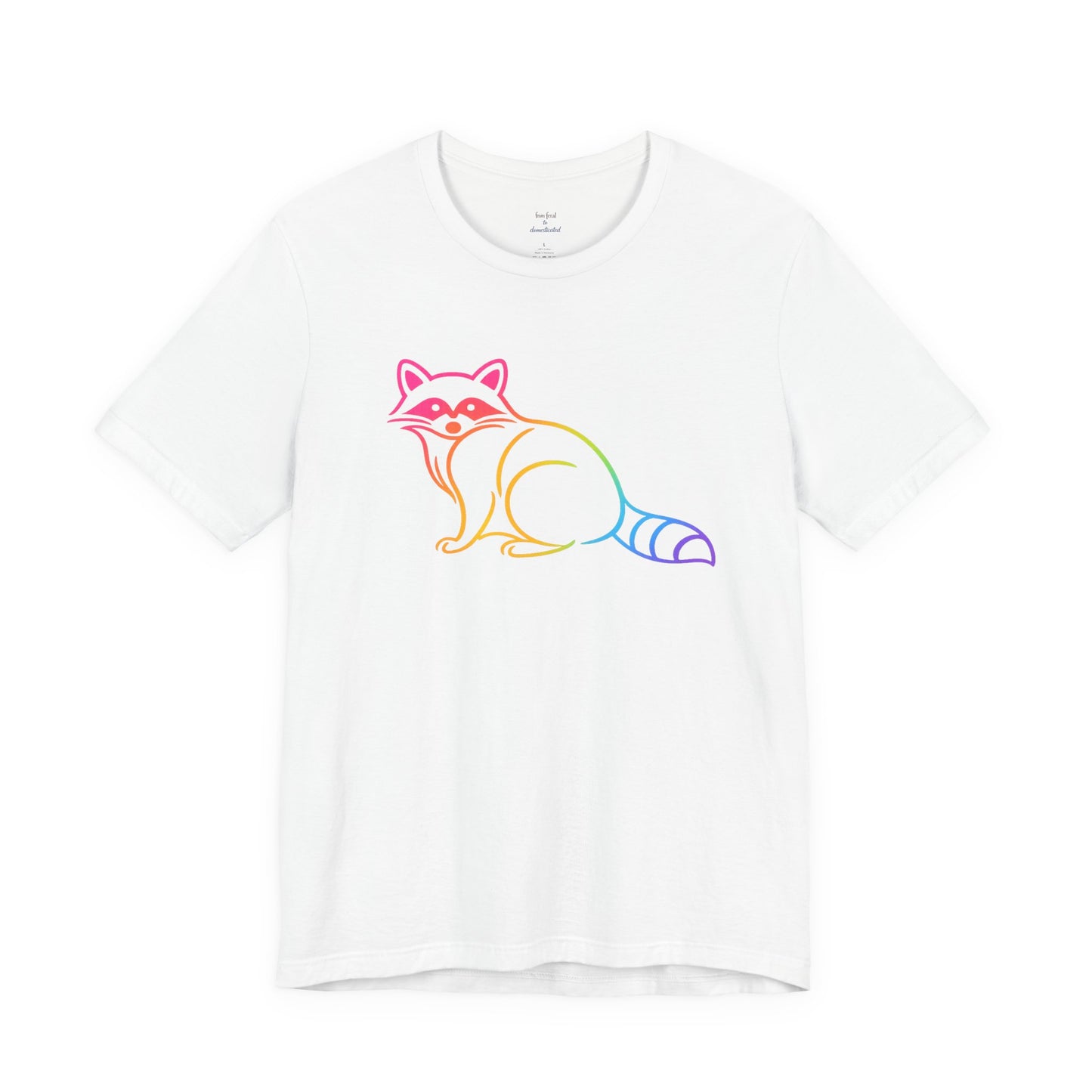 Raccoon Tee — Minimal Line Raccoon Scenic Graphic T-Shirt