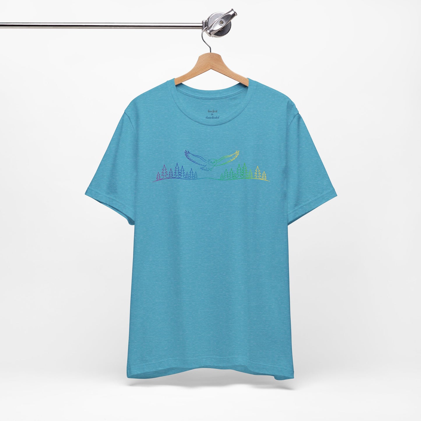 Owl | Colorful Line-Work T-Shirt