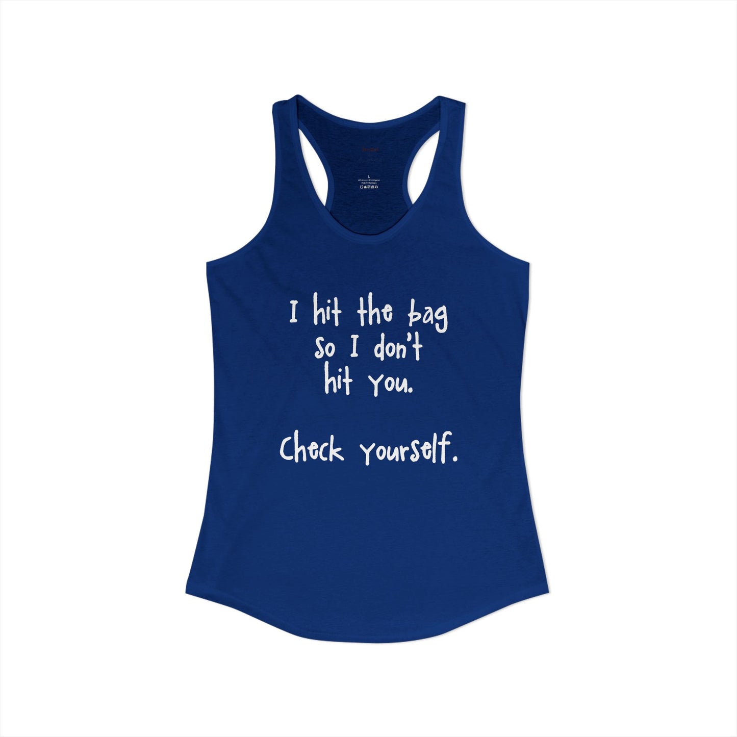 "Check Yourself" Kickboxing Racerback Tank