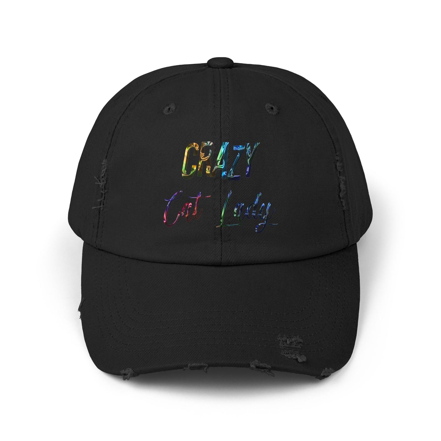 "Crazy Cat Lady" Distressed Cap —  Funny Truth Hat