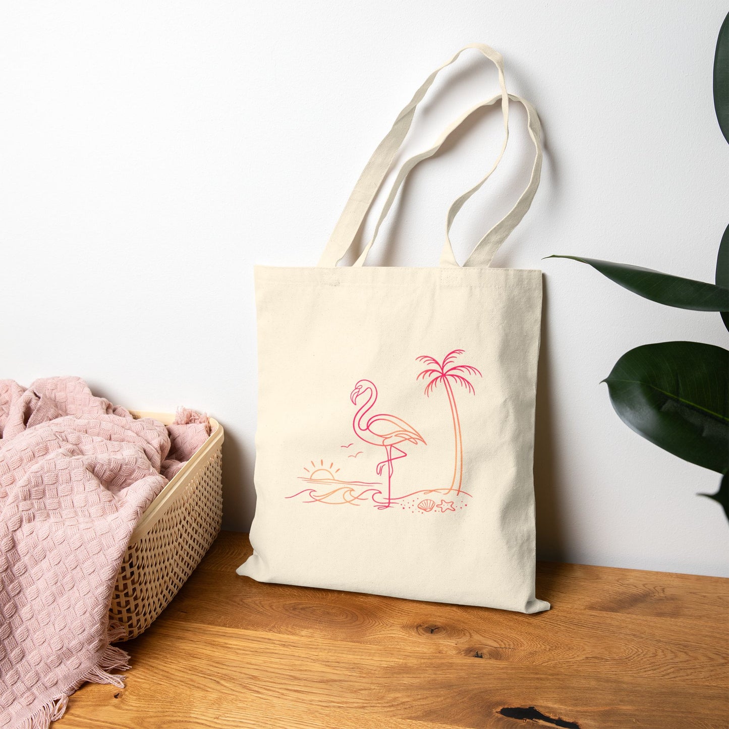 Flashy Flamingo Tote Bag