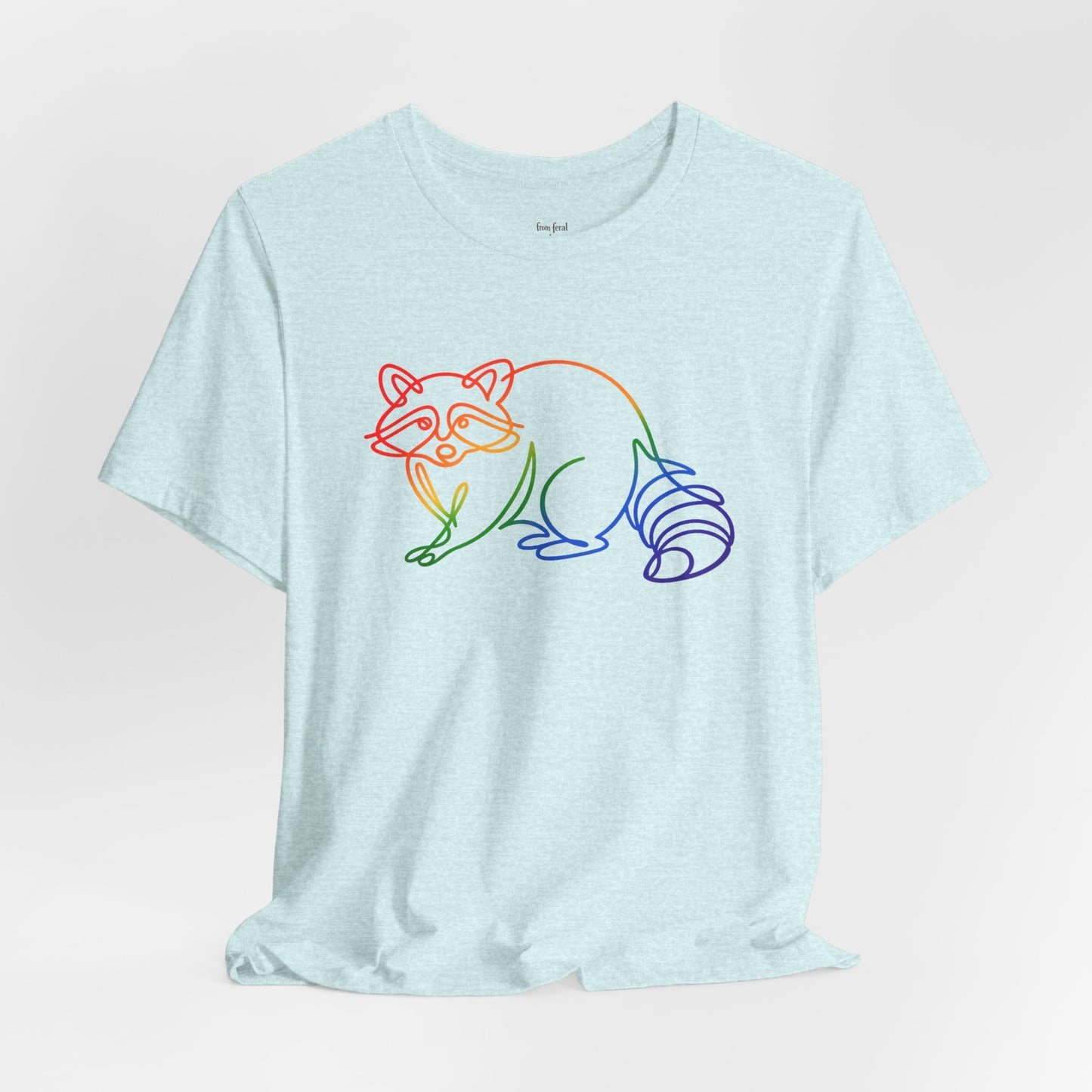 Raccoon Tee — Minimal Line Raccoon Scenic Graphic T-Shirt
