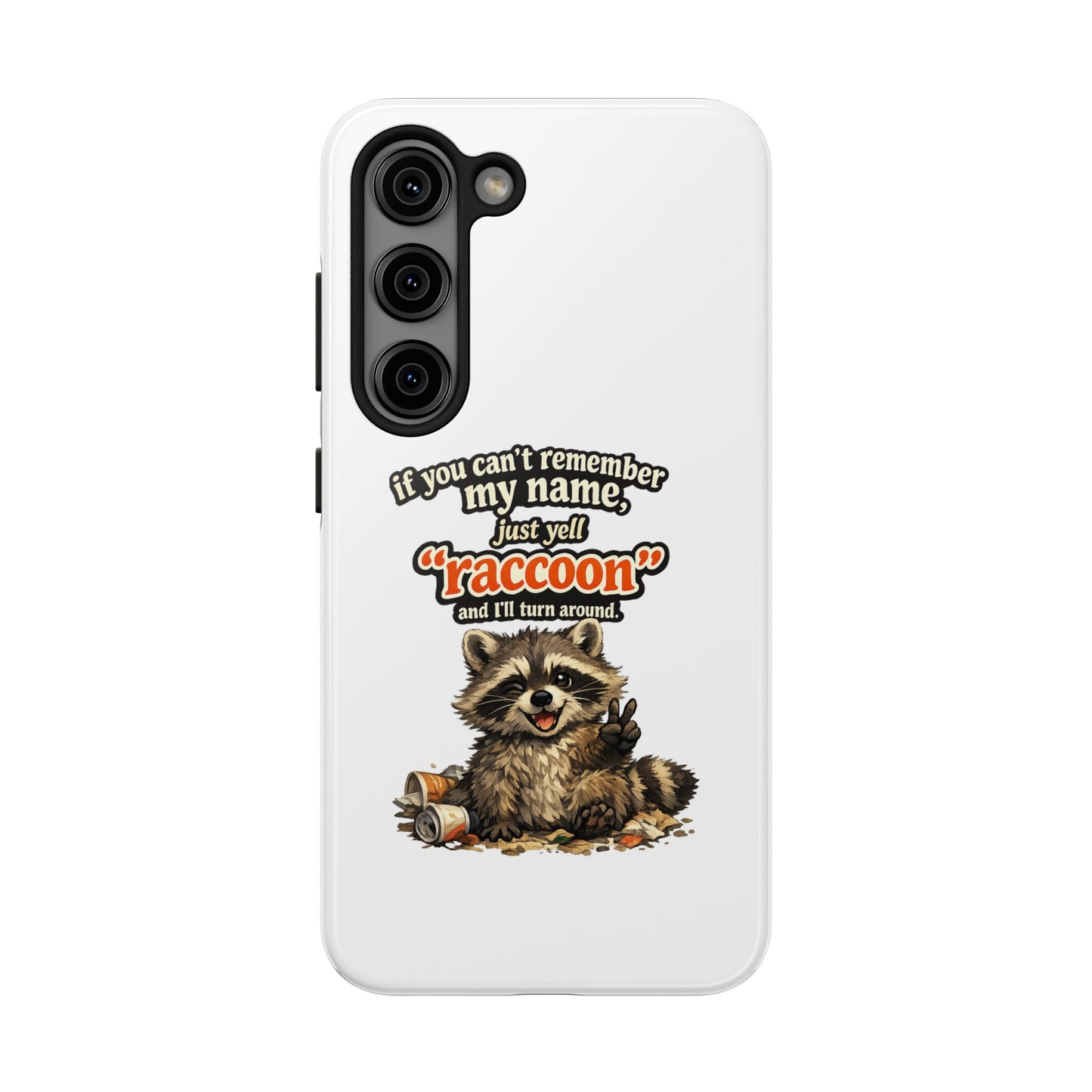 Yell Raccoon Phone Case — Tough & Cute Protective Phone Cover