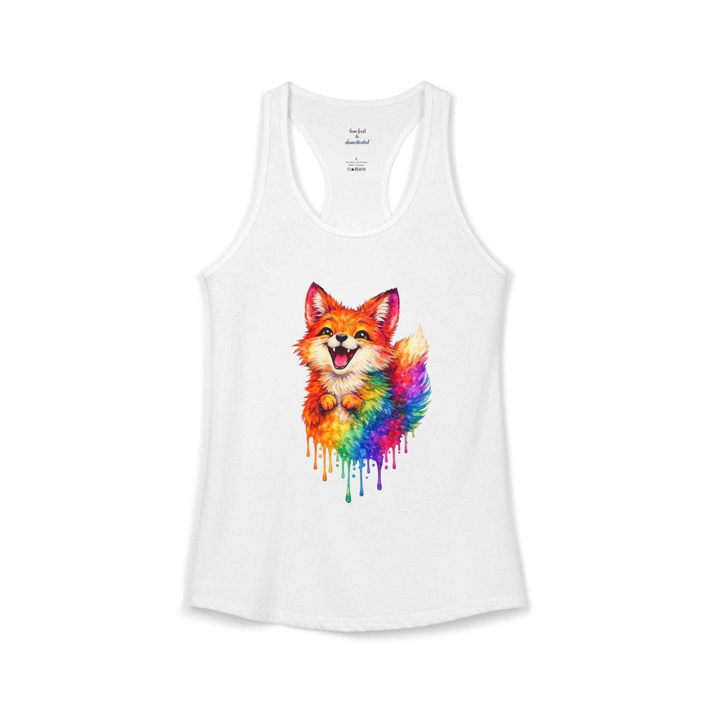 Watercolor Wildlife Fox Racerback Tank