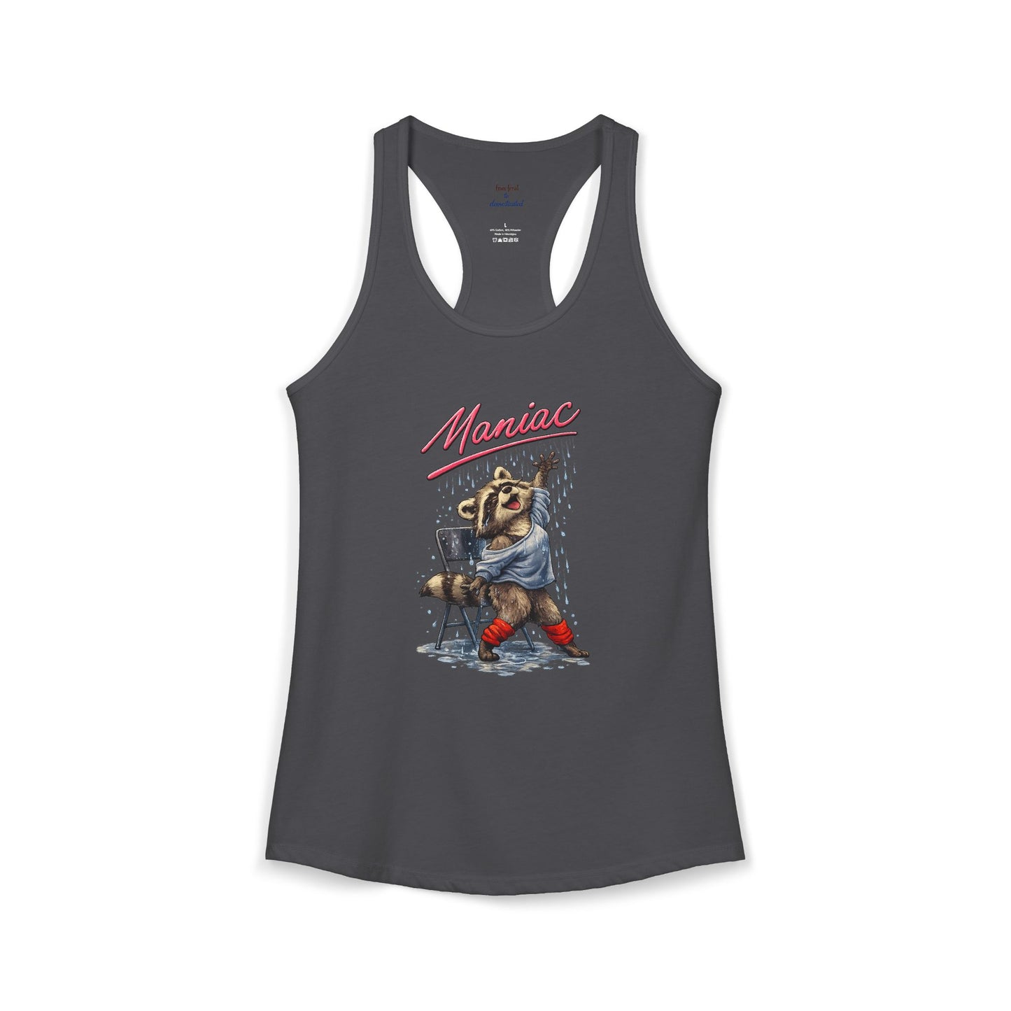 Maniac Raccoon Racerback Tank