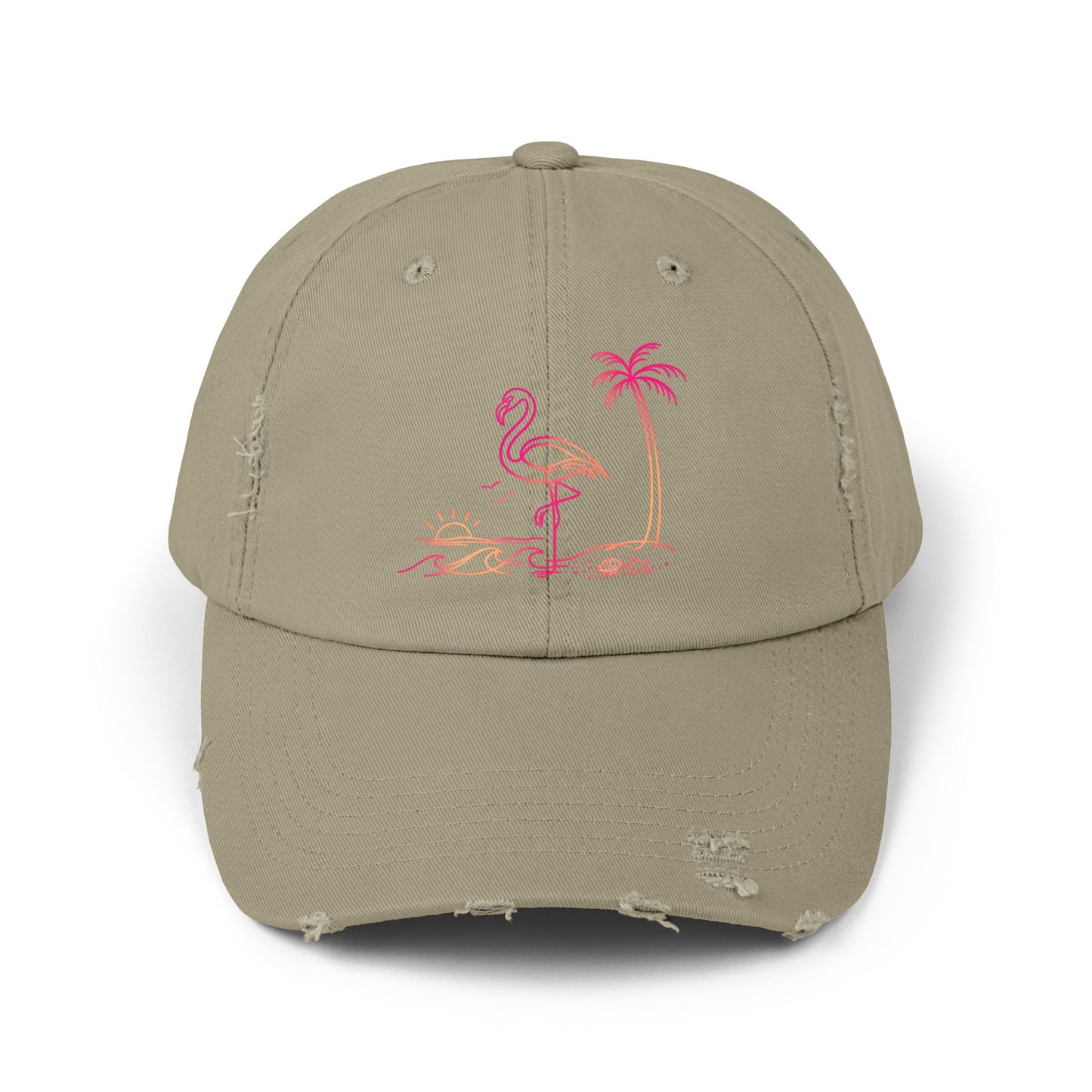 Flashy Flamingo | Distressed Cap