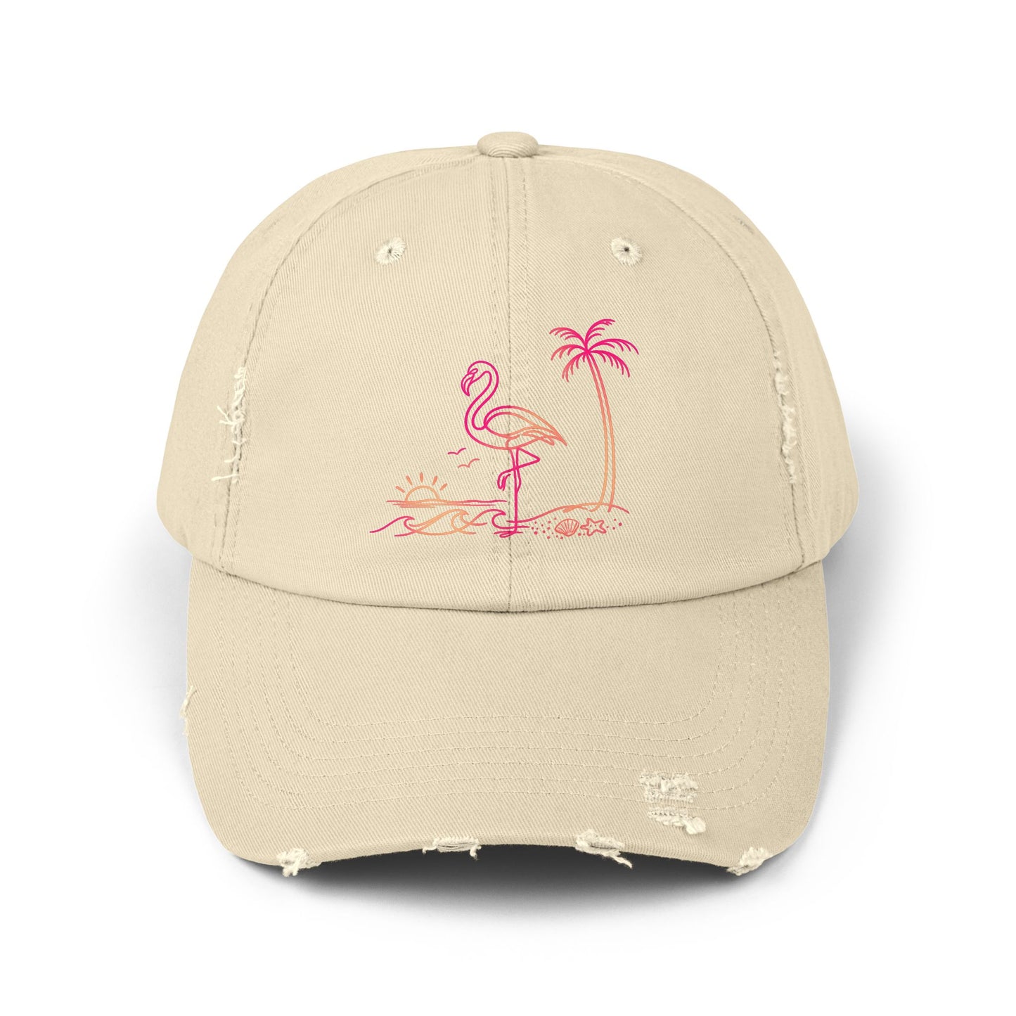 Flashy Flamingo | Distressed Cap