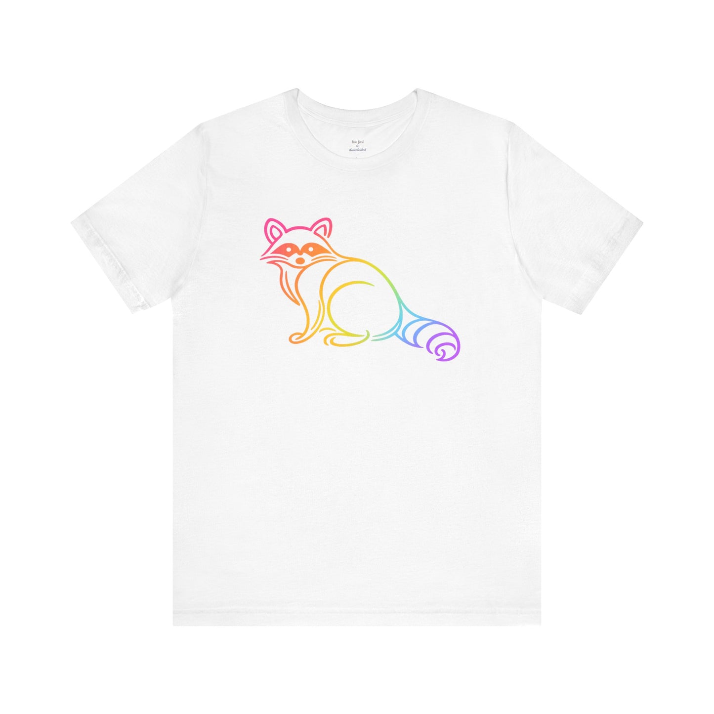 Rascal Raccoon Tee — Minimal Line Raccoon Scenic Graphic T-Shirt