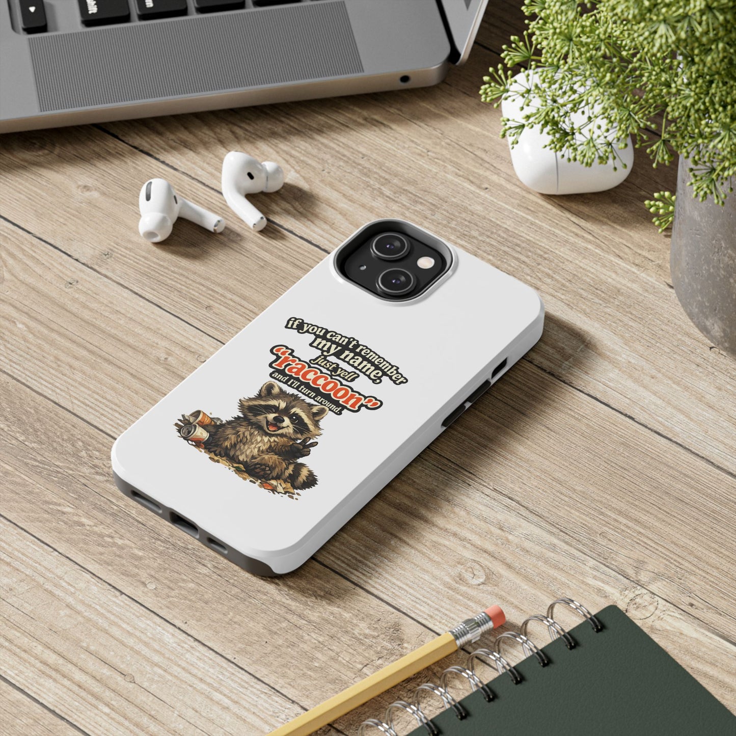Yell Raccoon Phone Case — Tough & Cute Protective Phone Cover