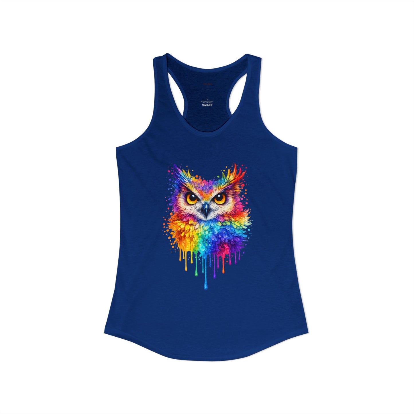 Watercolor Wildlife Owl Racerback Tank
