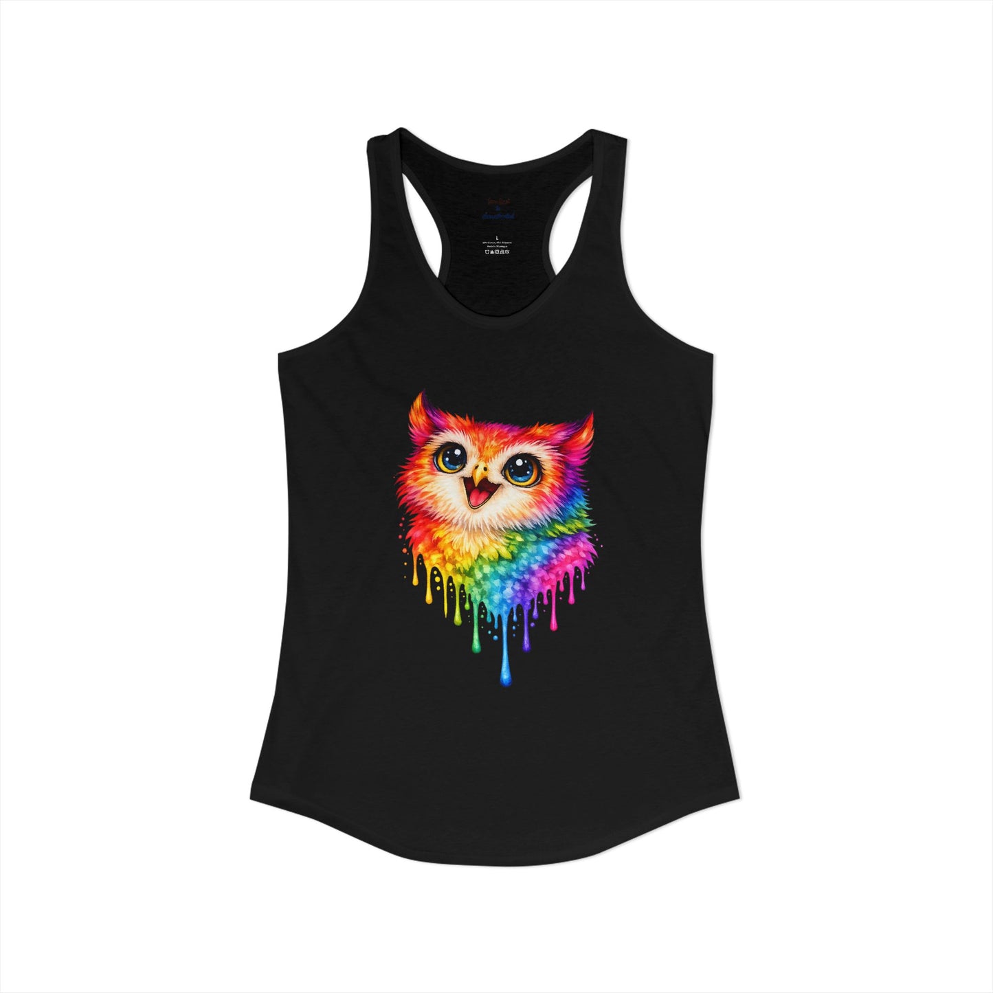 Watercolor Wildlife Owl Racerback Tank