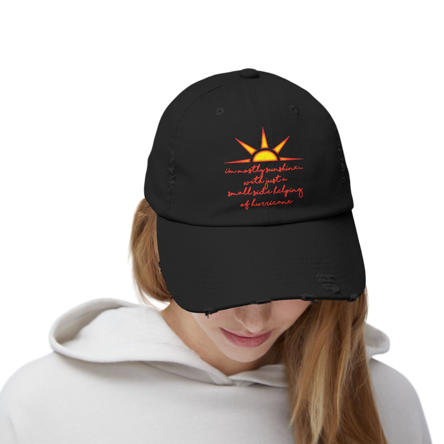 "Sunshine" Distressed Cap —  Funny Truth Hat