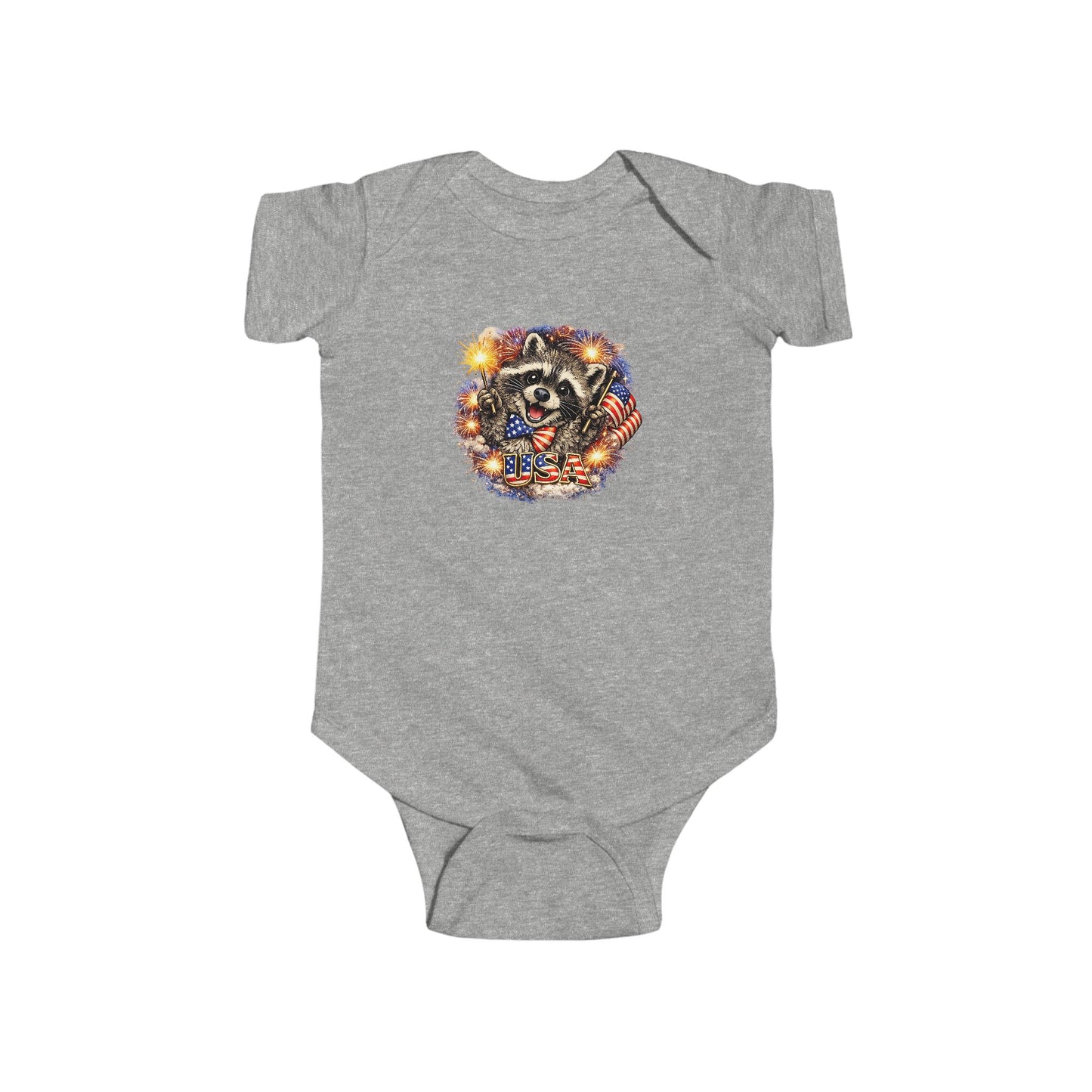 Infant Bodysuit — Adorable Patriotic Raccoon - USA 250