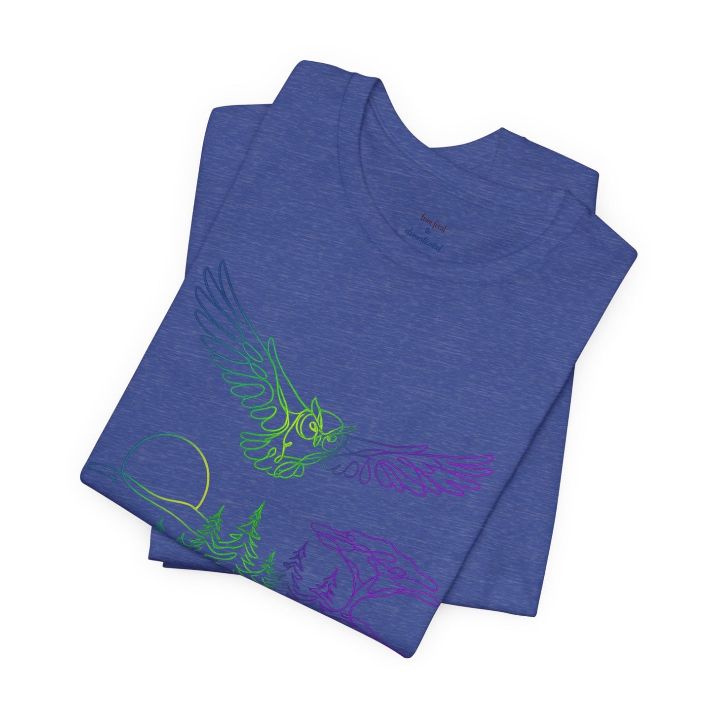Owl | Colorful Line-Work T-Shirt
