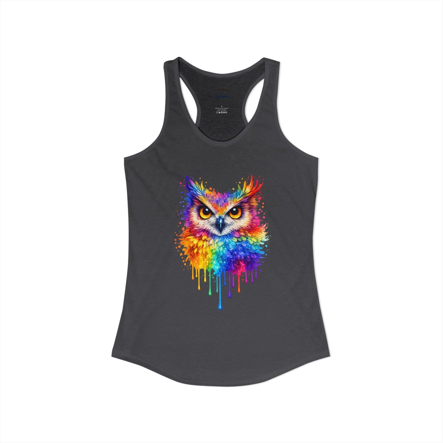 Watercolor Wildlife Owl Racerback Tank