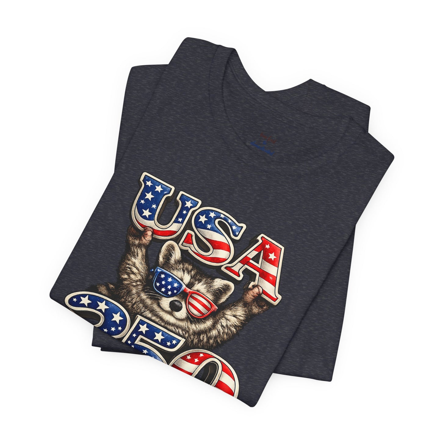 Patriot Raccoon 250th Anniversary T-Shirt — 4th of July Fireworks Flag Tee