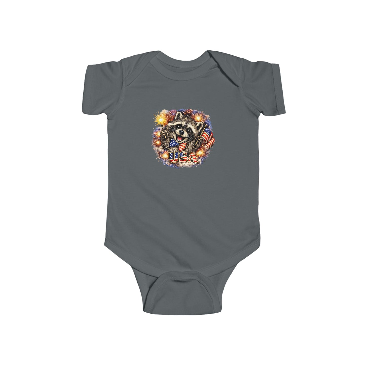 Infant Bodysuit — Adorable Patriotic Raccoon - USA 250