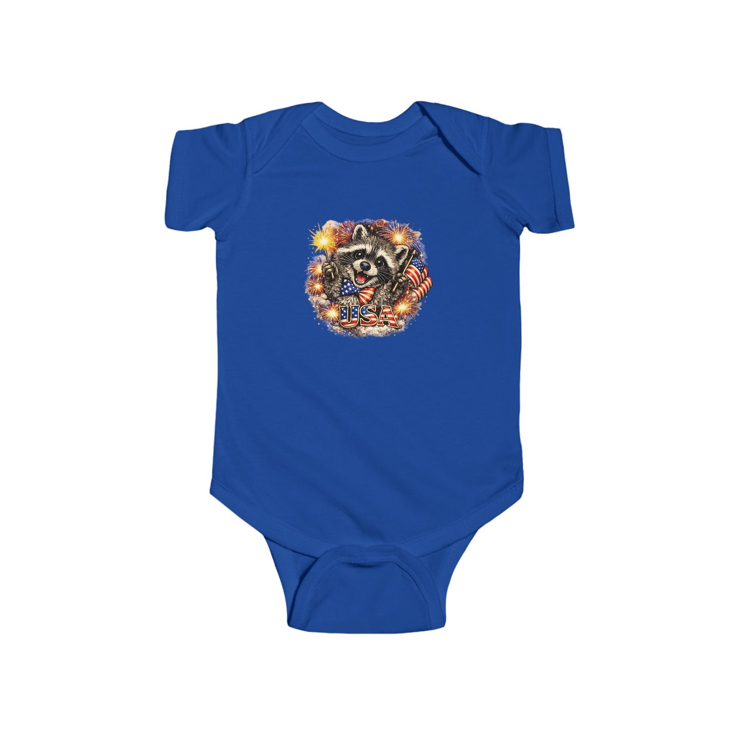 Infant Bodysuit — Adorable Patriotic Raccoon - USA 250
