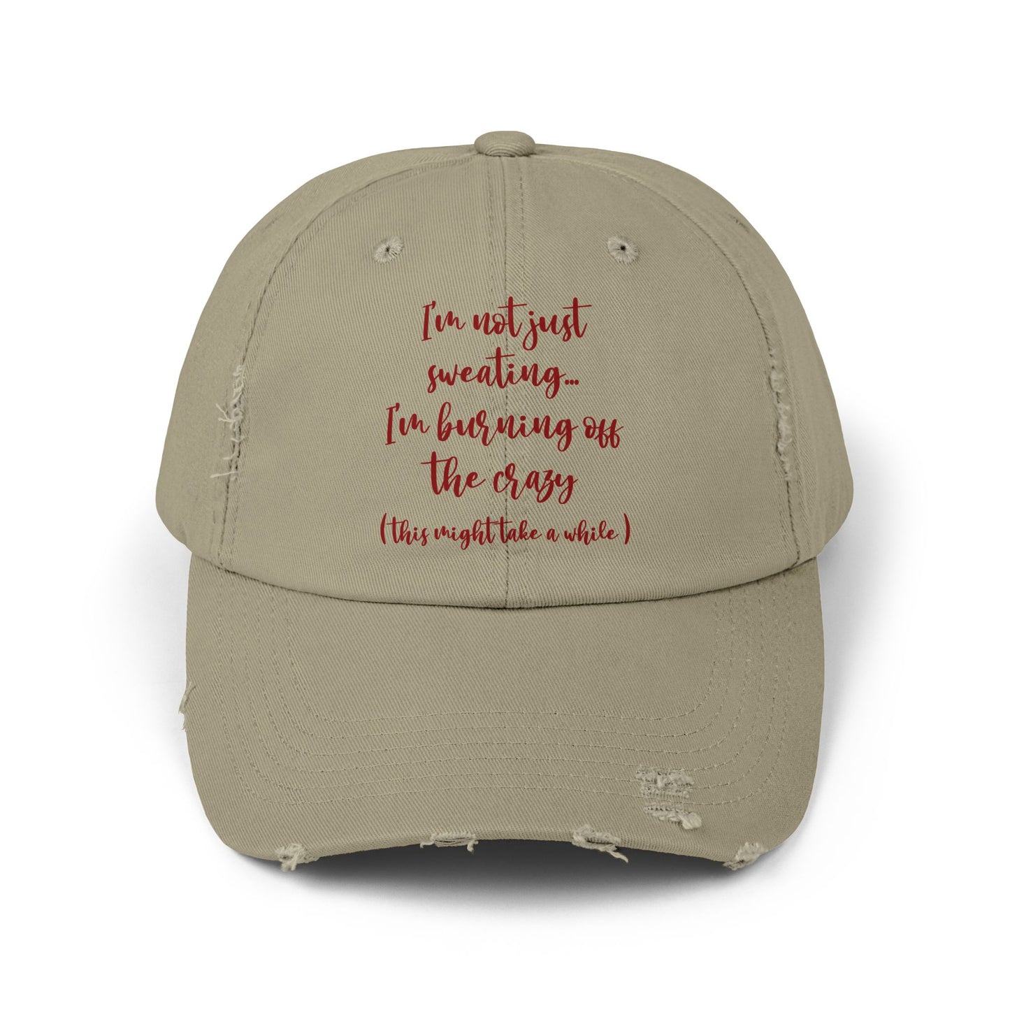 "Sweating" Distressed Cap —  Funny Truth Hat