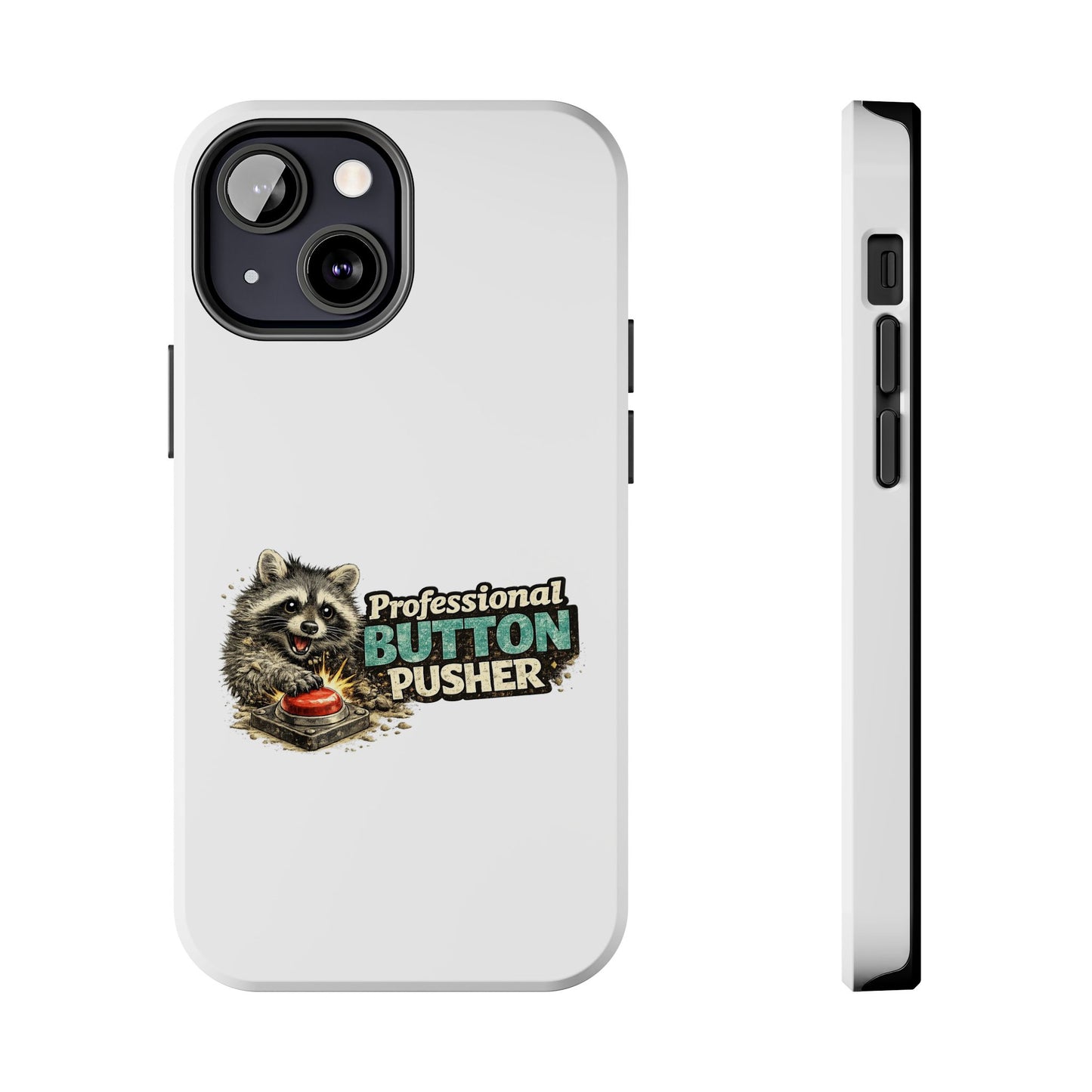 Button Pusher Raccoon Phone Case — Tough & Cute Protective Phone Cover