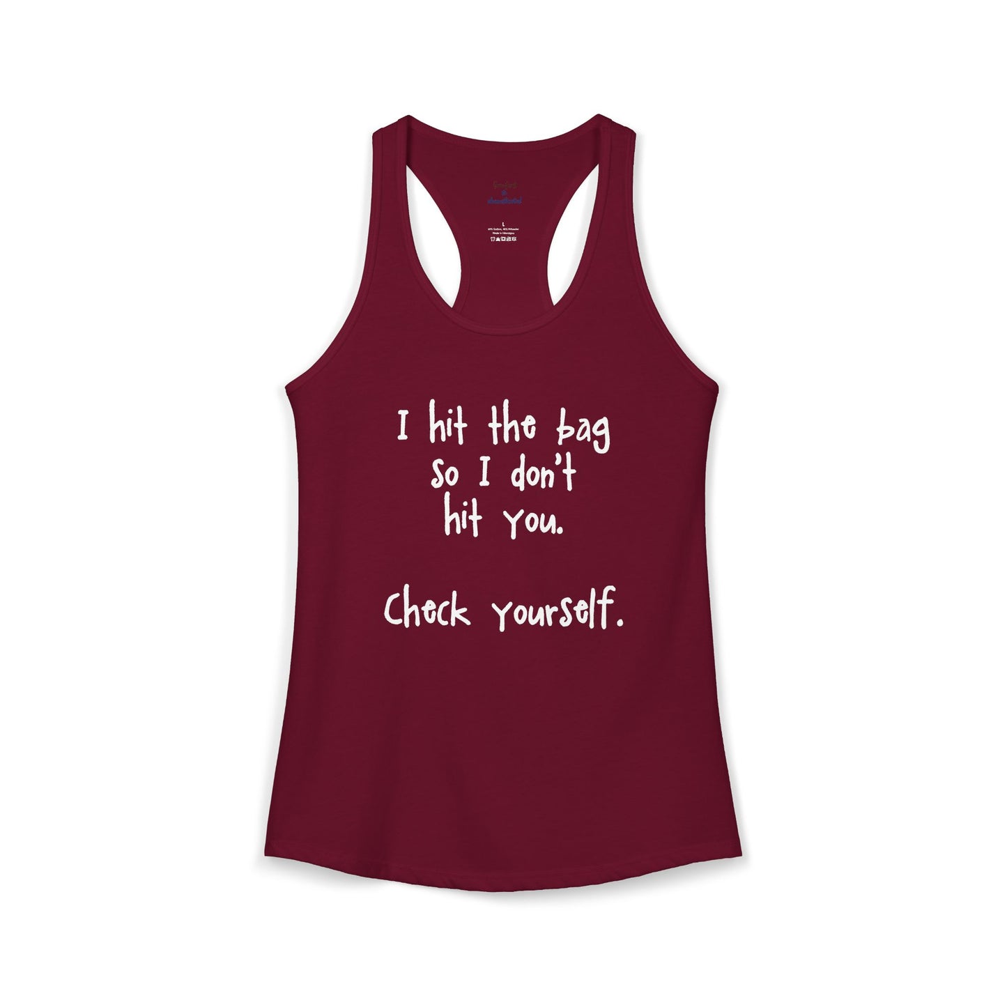 "Check Yourself" Kickboxing Racerback Tank