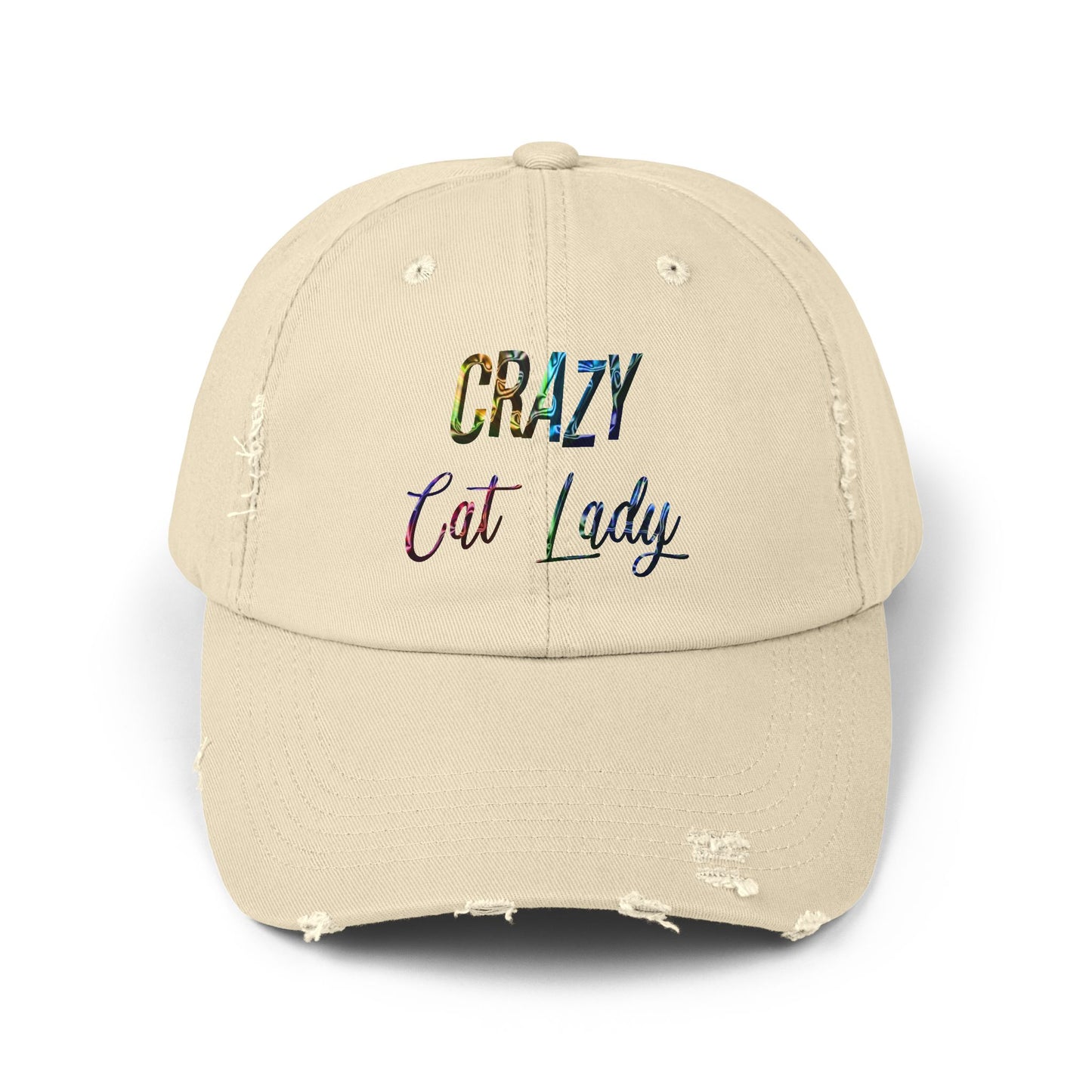 "Crazy Cat Lady" Distressed Cap —  Funny Truth Hat