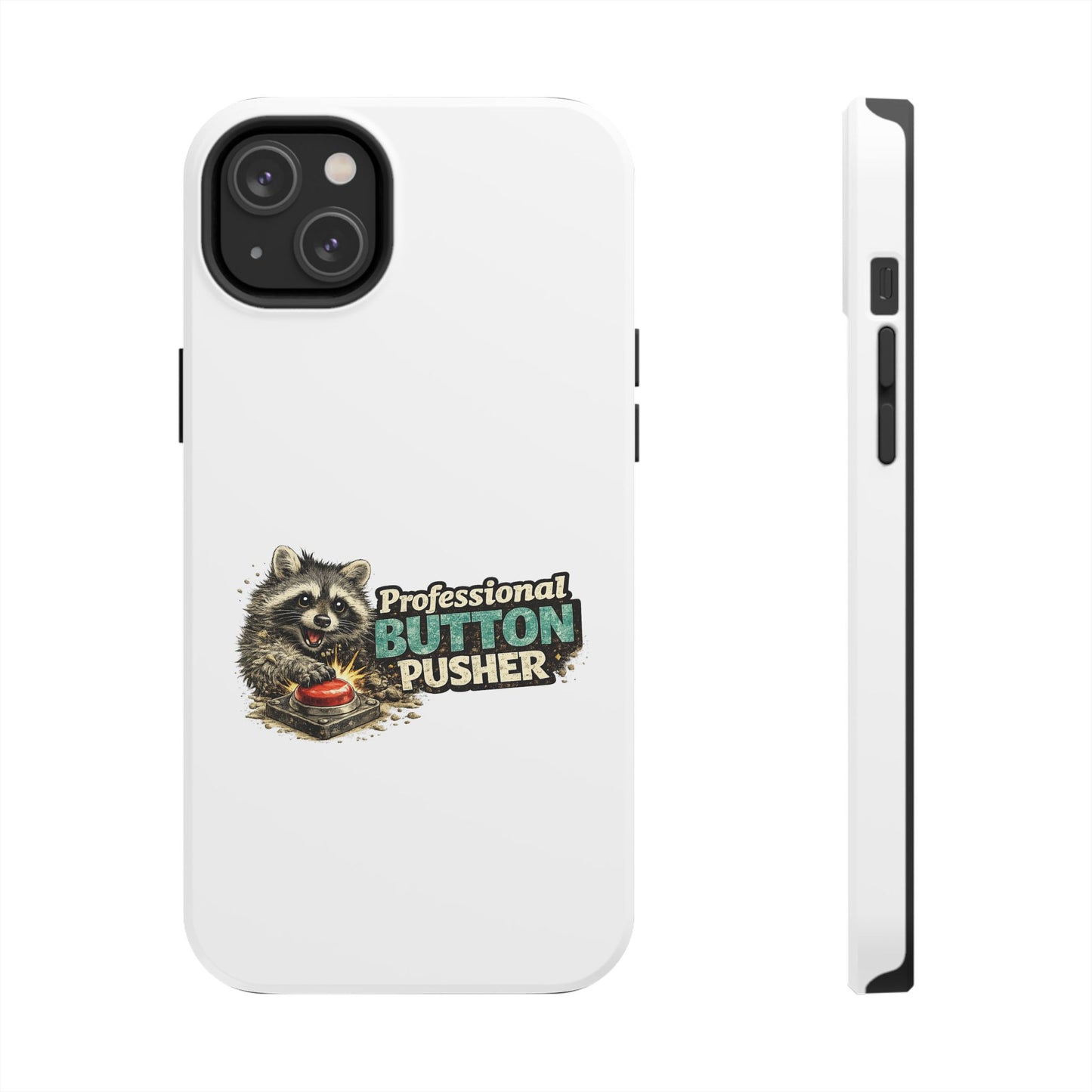 Button Pusher Raccoon Phone Case — Tough & Cute Protective Phone Cover