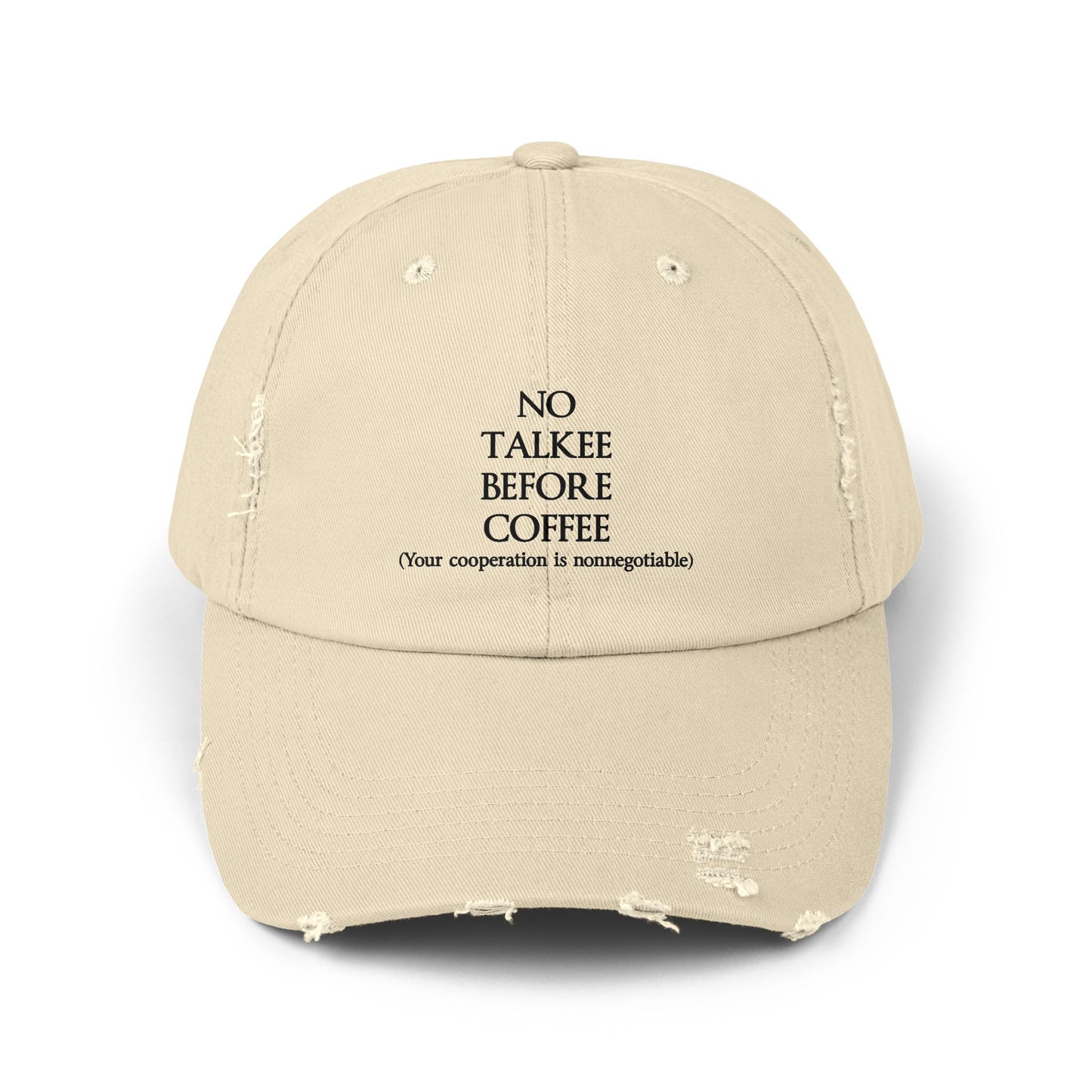 "No Talkee" Distressed Cap —  Funny Truth Hat