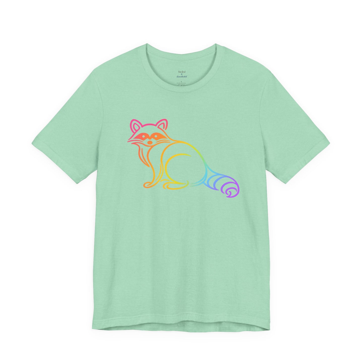 Rascal Raccoon Tee — Minimal Line Raccoon Scenic Graphic T-Shirt