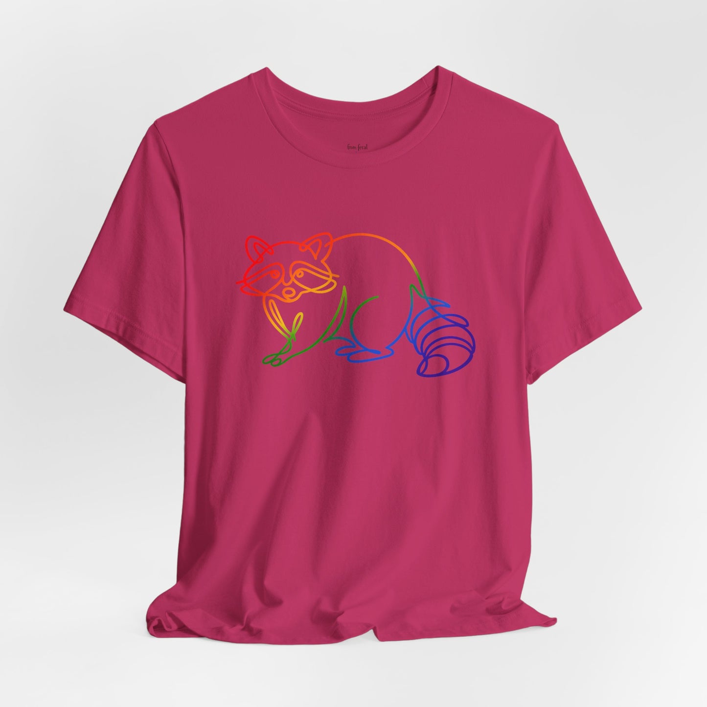 Raccoon Tee — Minimal Line Raccoon Scenic Graphic T-Shirt