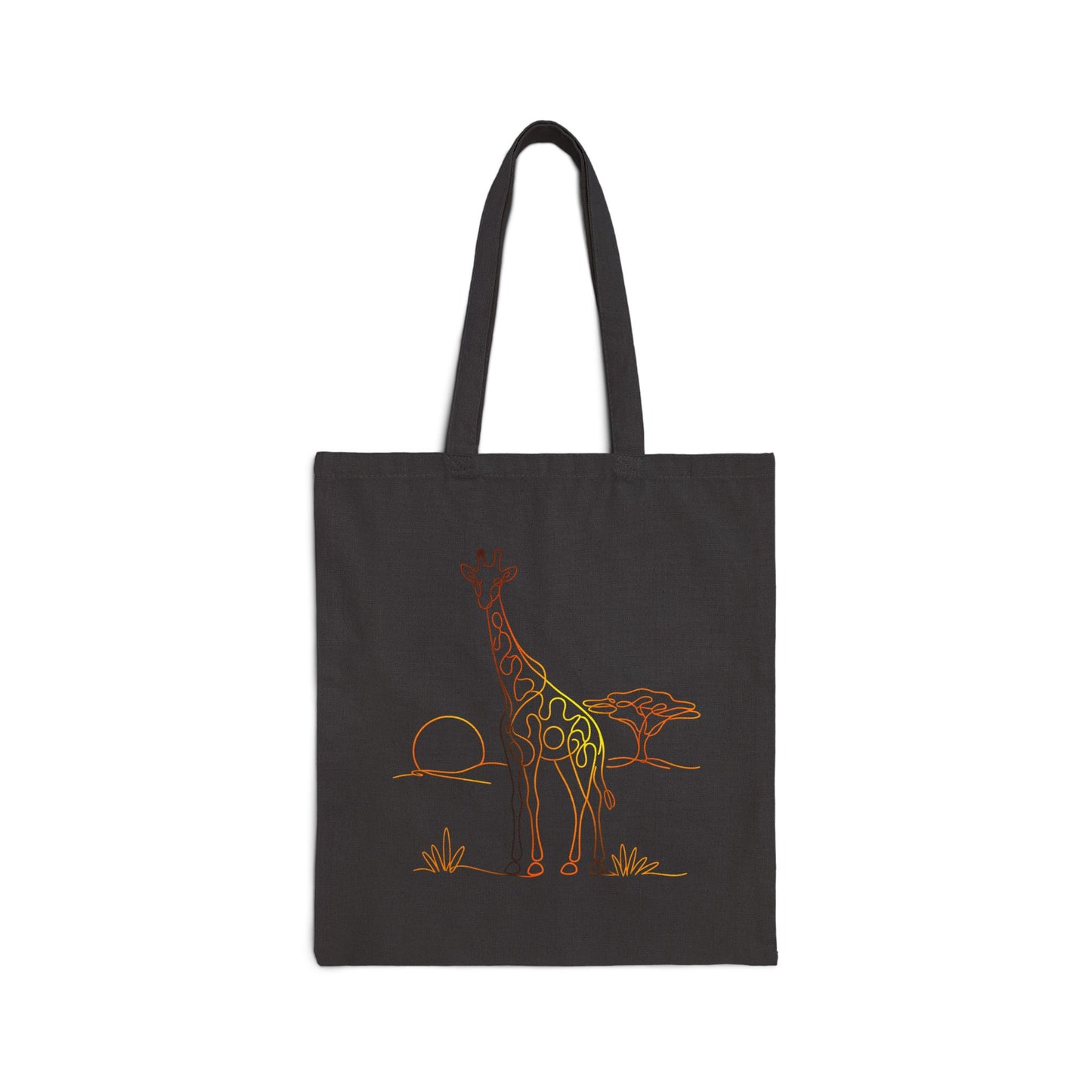 Giraffe Safari Sketch Cotton Tote — Eco Canvas Bag