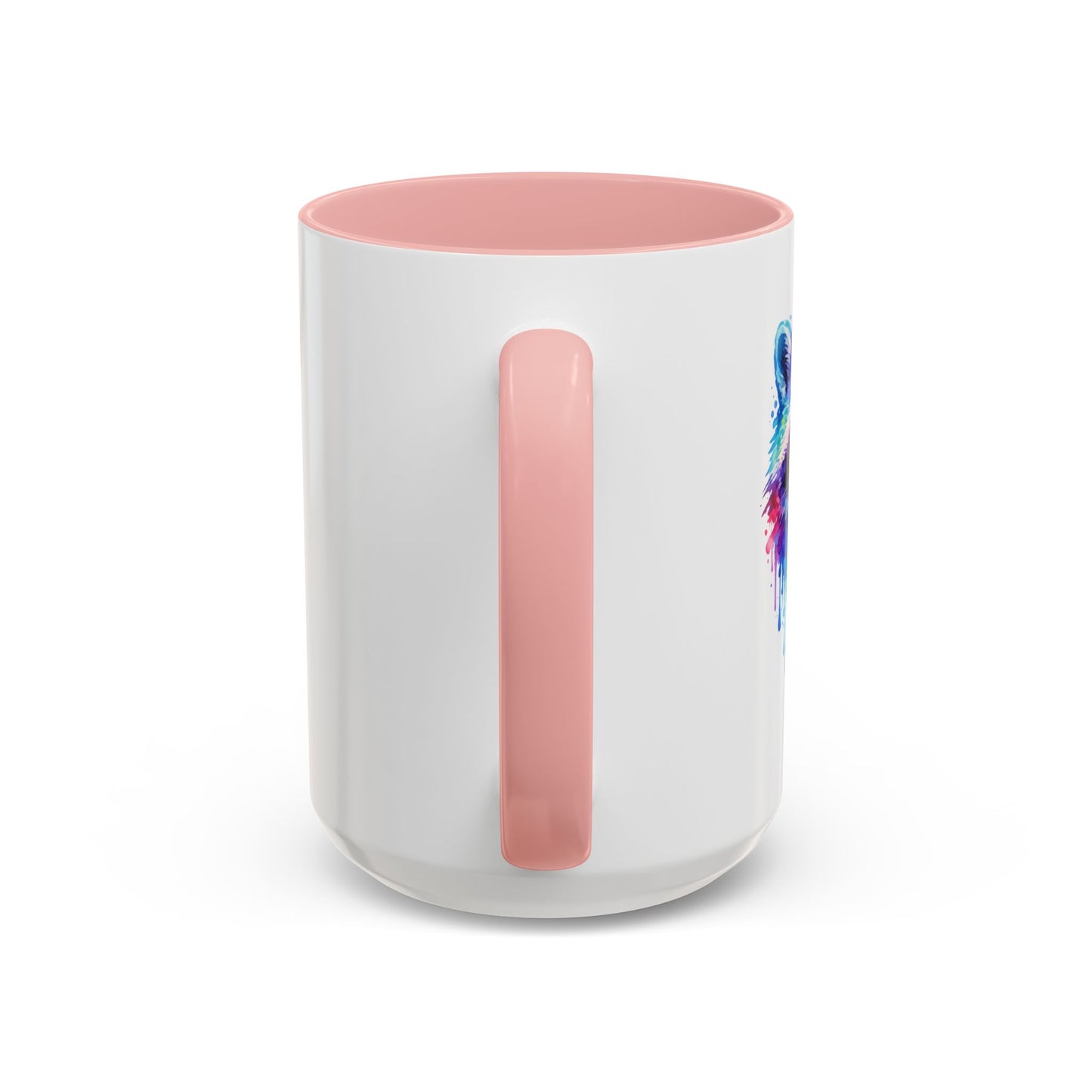 Cheerful Watercolor Raccoon Accent Coffee Mug